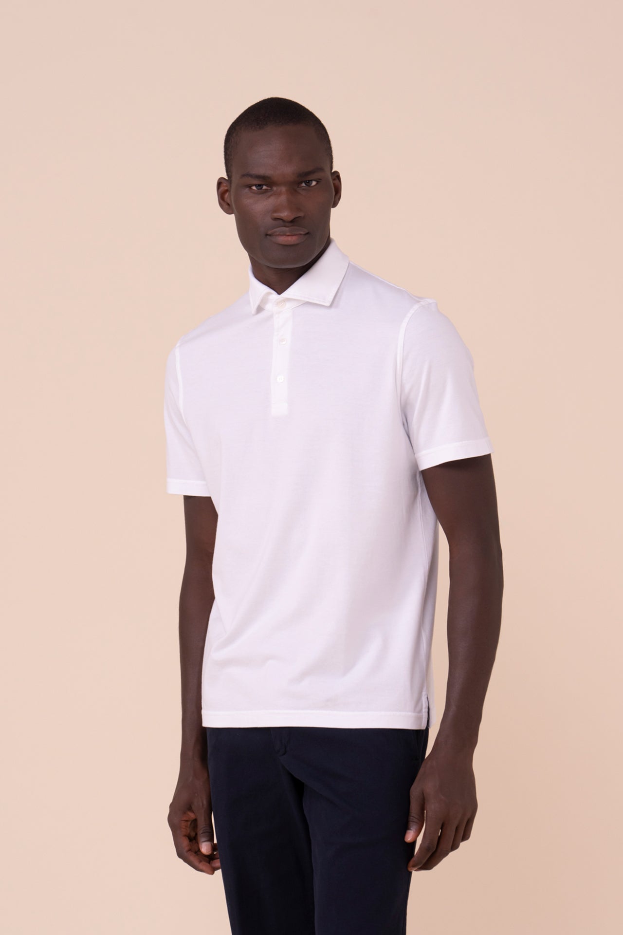 Zero Organic Cotton Short Sleeve Polo Shirt in iconic colors - WHITE