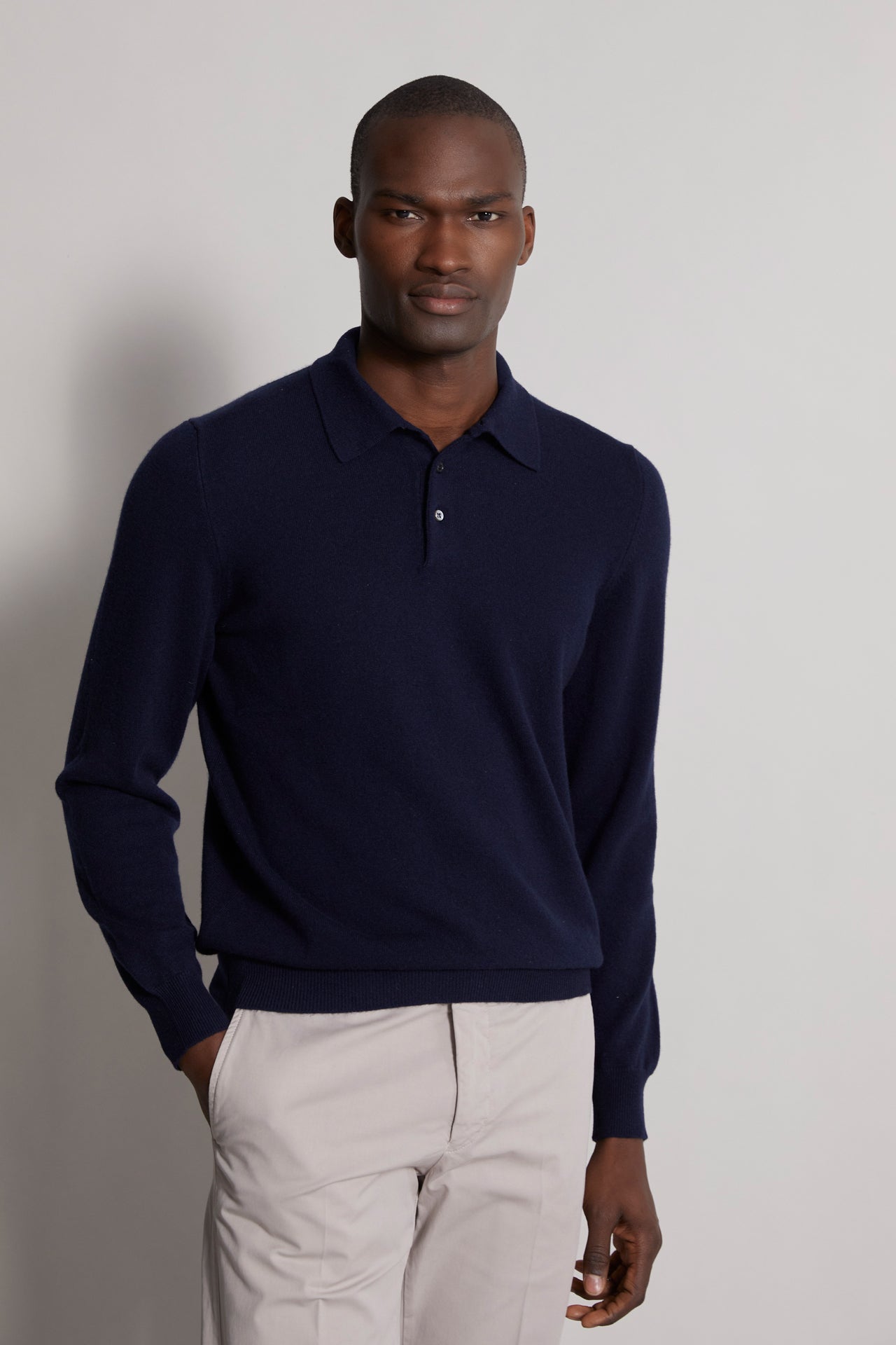 Sportman cashmere knitted polo in iconic colors – Fedeli