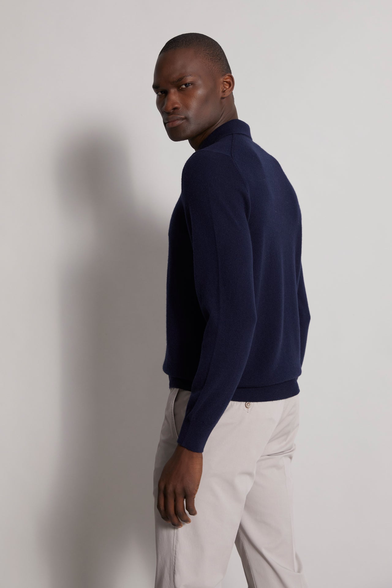 Sportman:  the knitted polo in cashmere