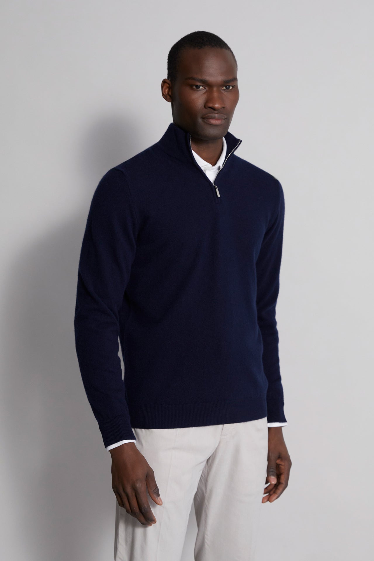 Favonio half-zipped cashmere sweater in iconic colors