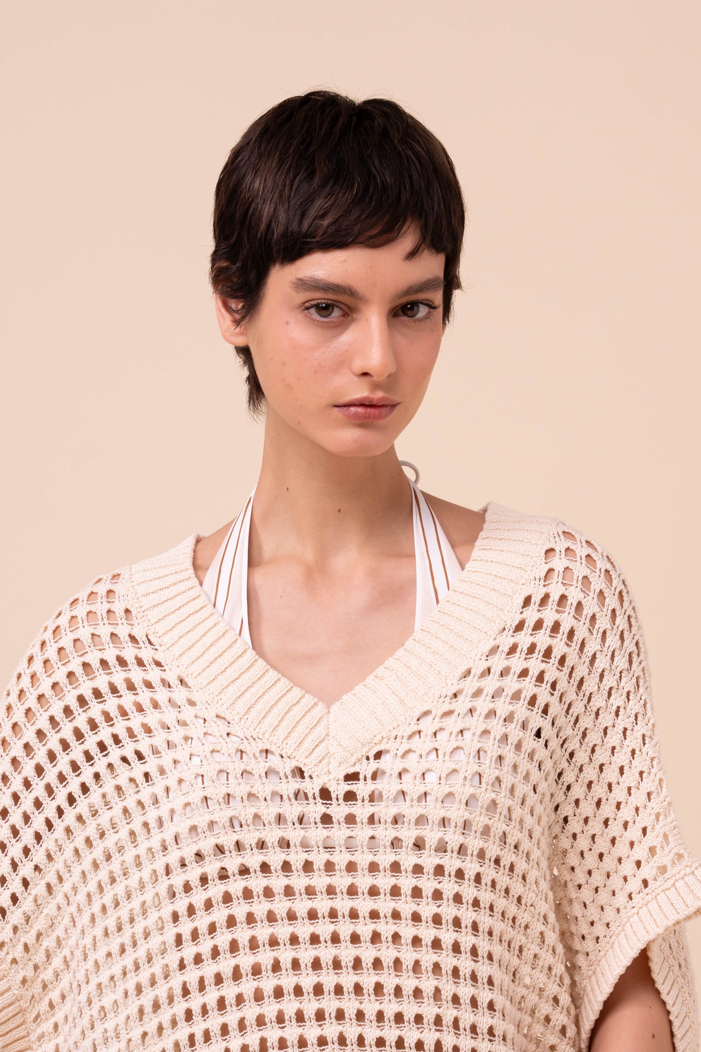 Lao Papiro Cotton Vest - CREAM