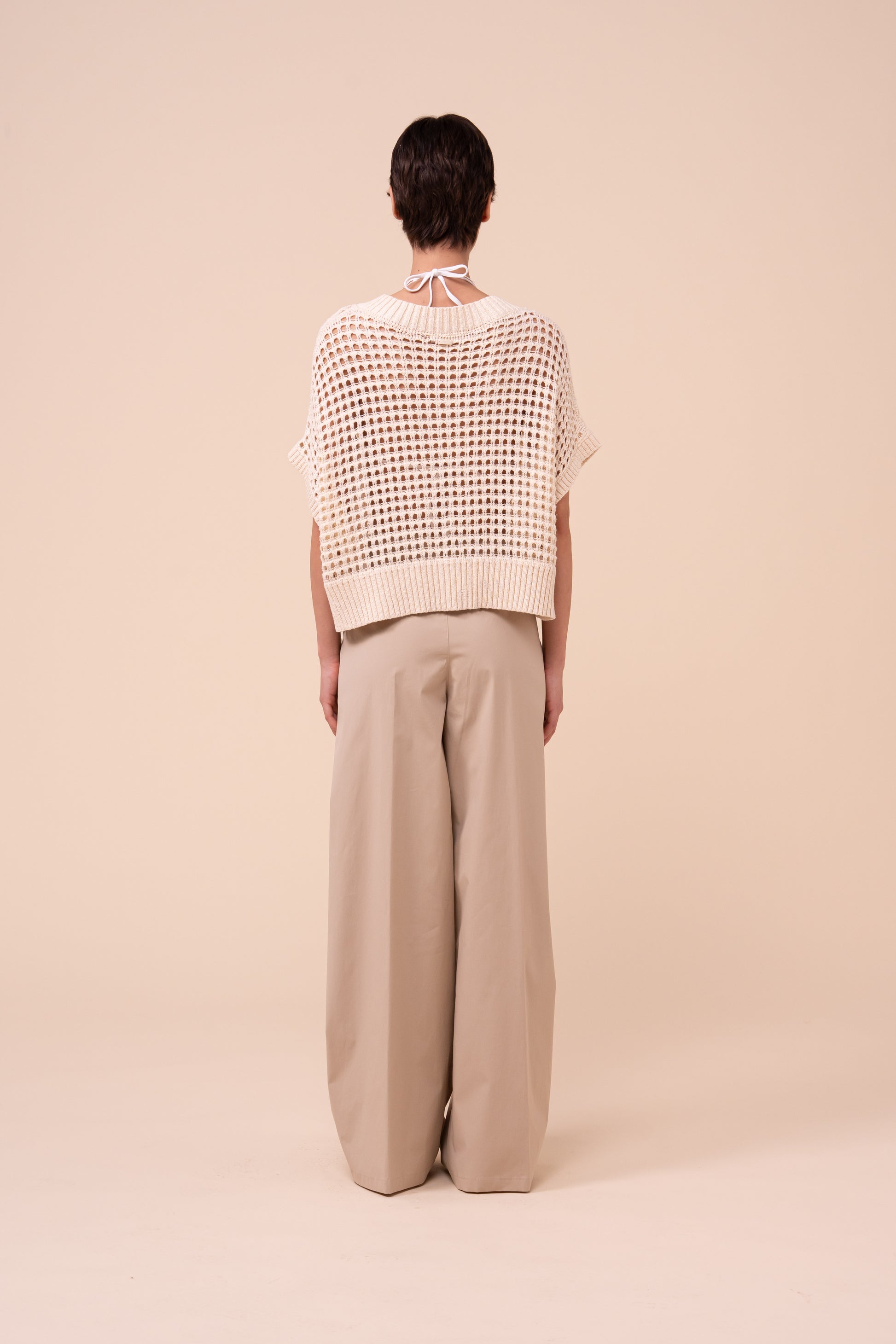 Lao Papiro Cotton Vest - CREAM