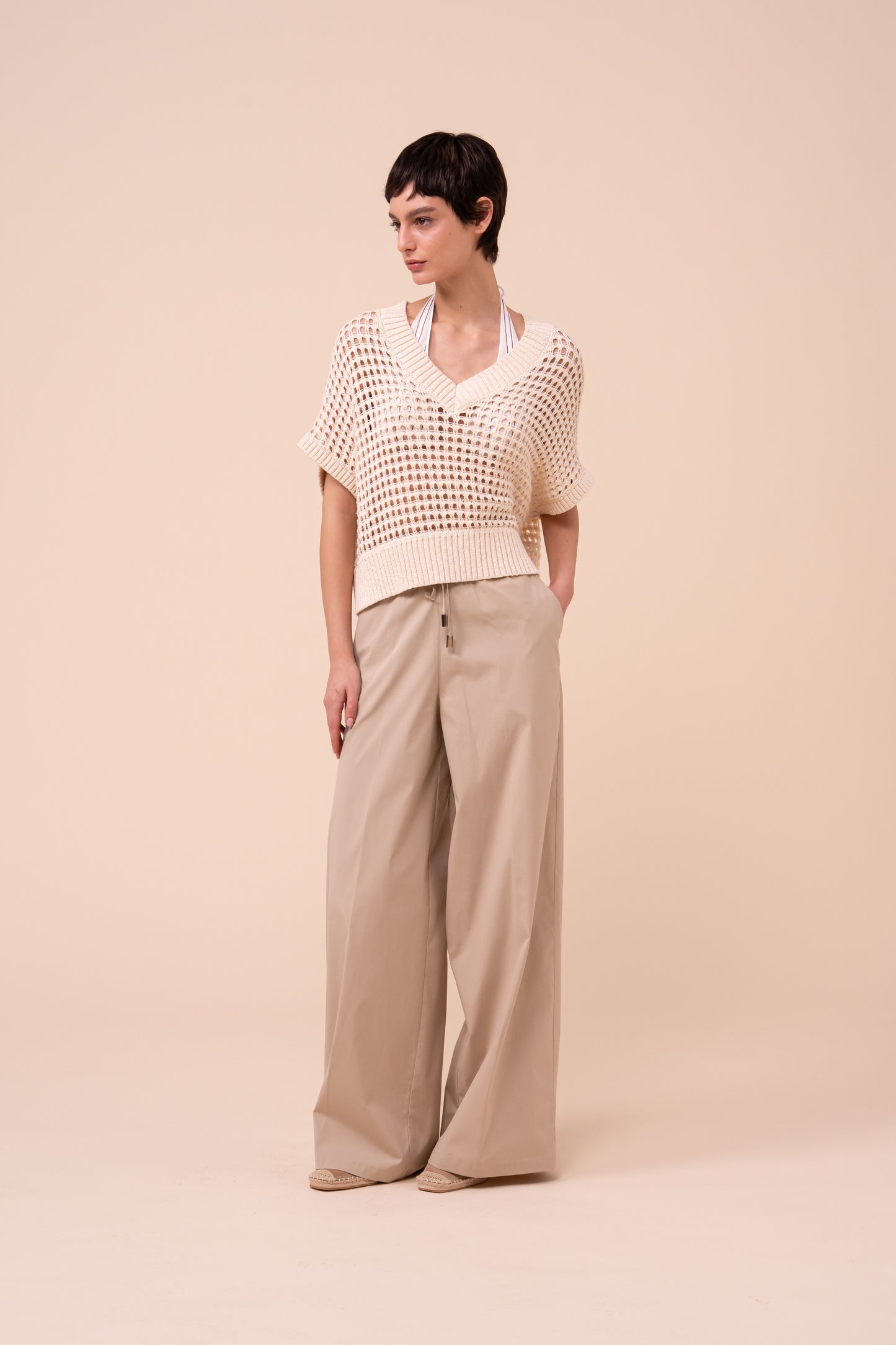 Lao Papiro Cotton Vest - CREAM