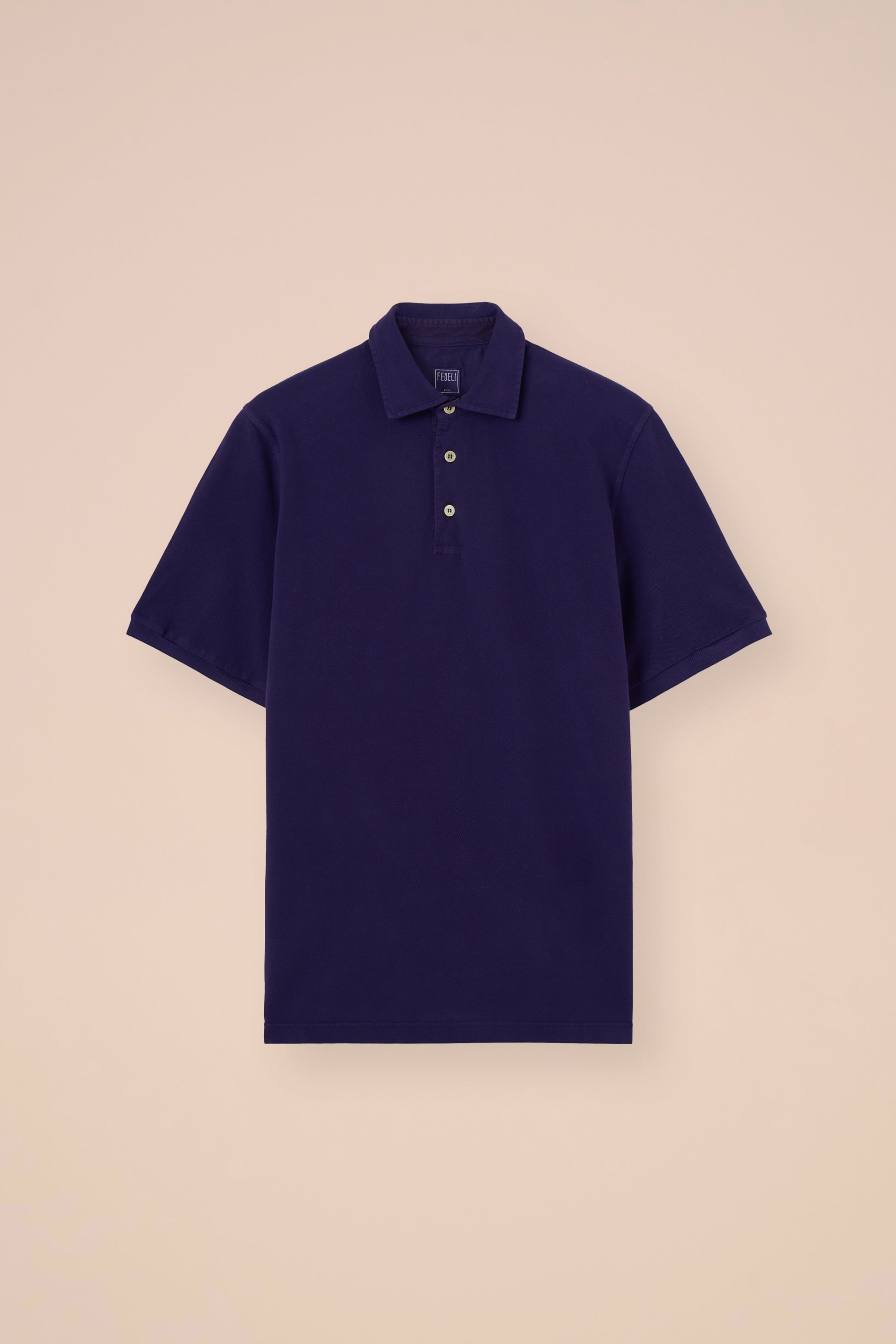 North Piquet Cotton Short Sleeve Polo - NAVY