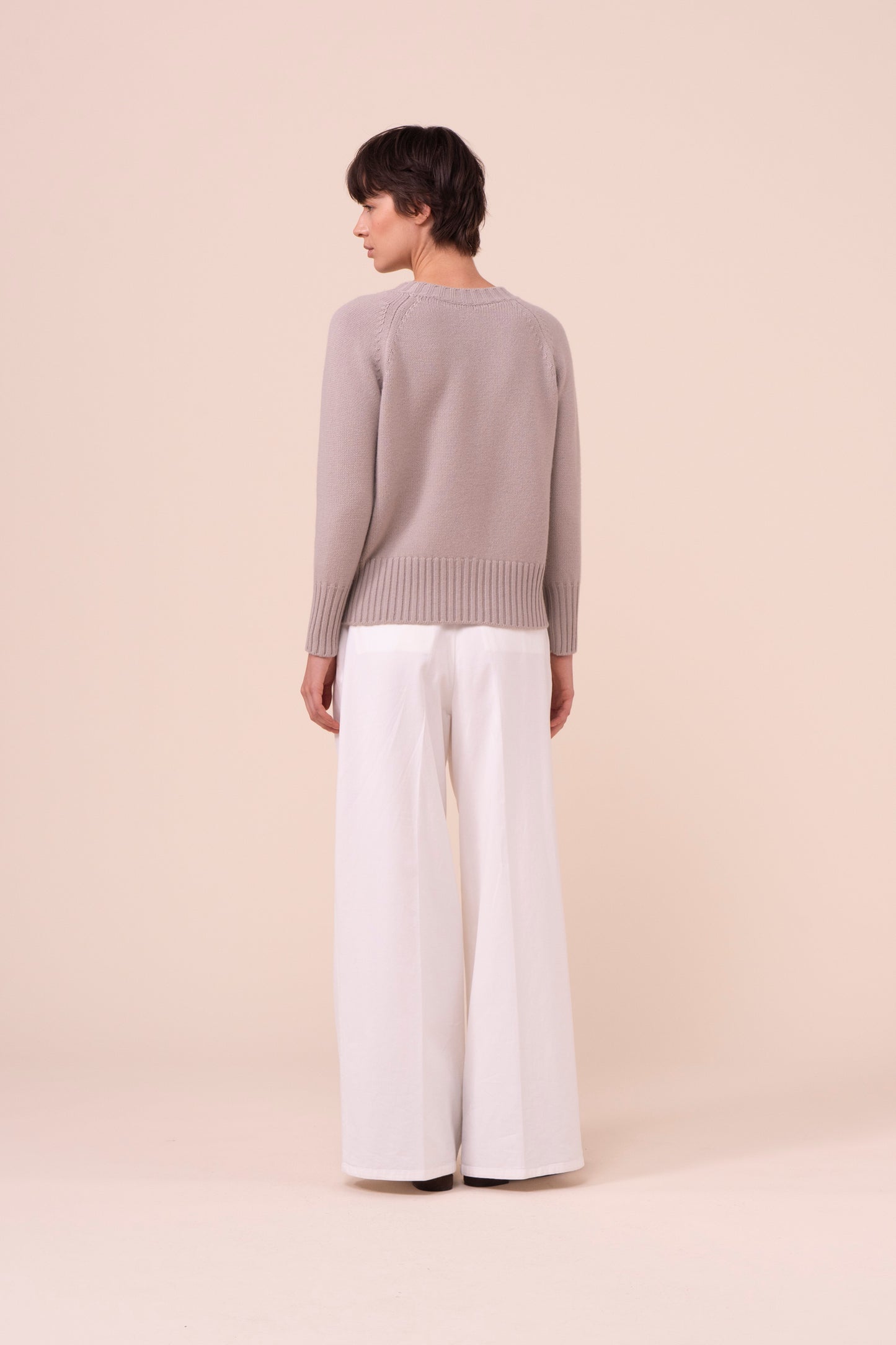 Argentina Edera girocollo in cashmere - DESERT