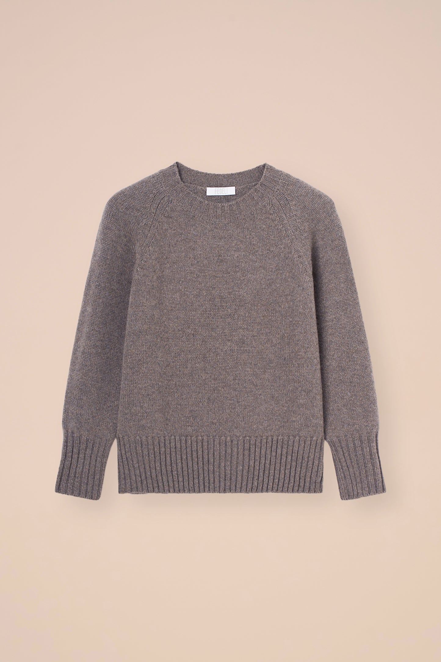 Argentina Edera girocollo in cashmere - DESERT