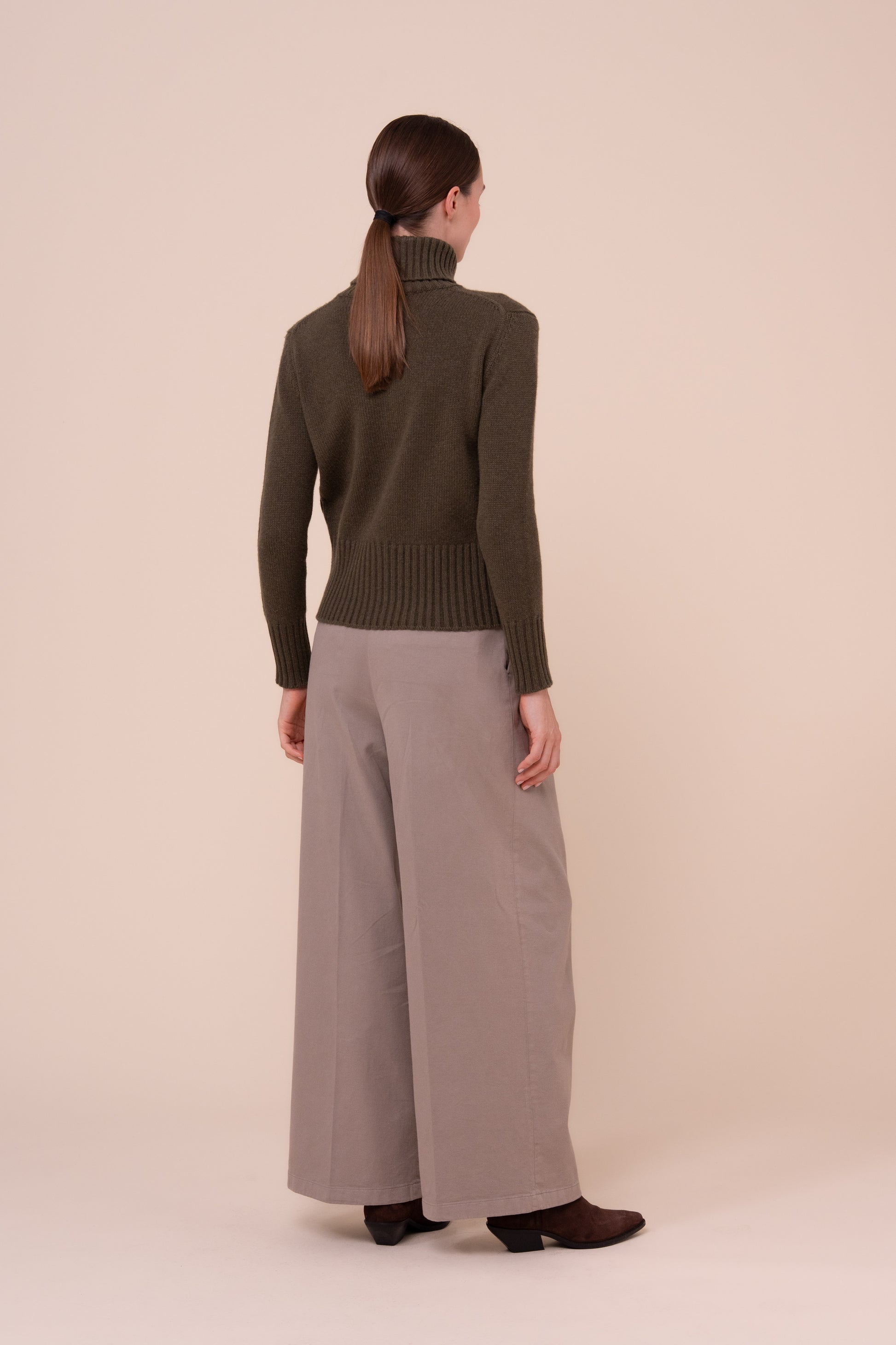 Derby Edera dolcevita in cashmere  - DARKOLIVEGREEN