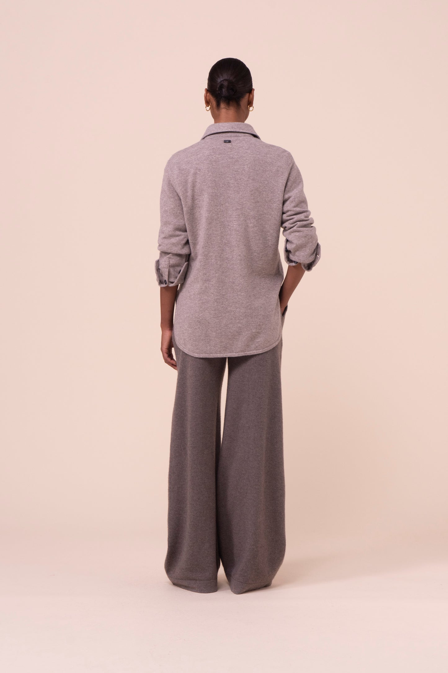 Corviglia overshirt in cashmere con bottoni - ROPEMELANGE