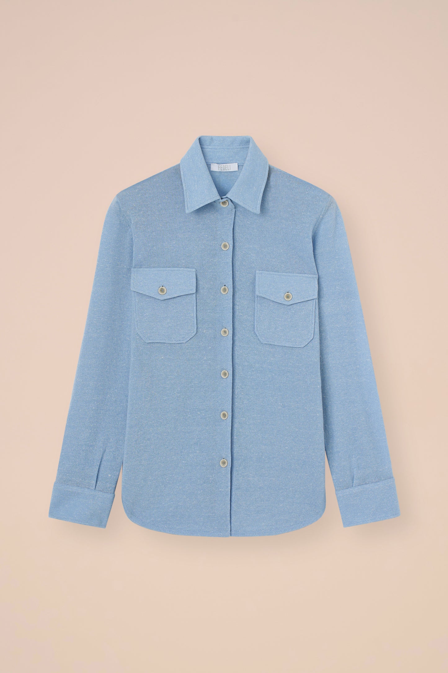 Corviglia Marble overshirt in cashmere e lino - CREAM