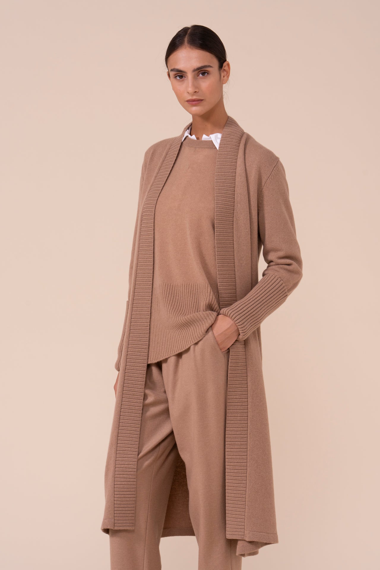 Opale Cashmere Long Cardigan with pockets - DUNES