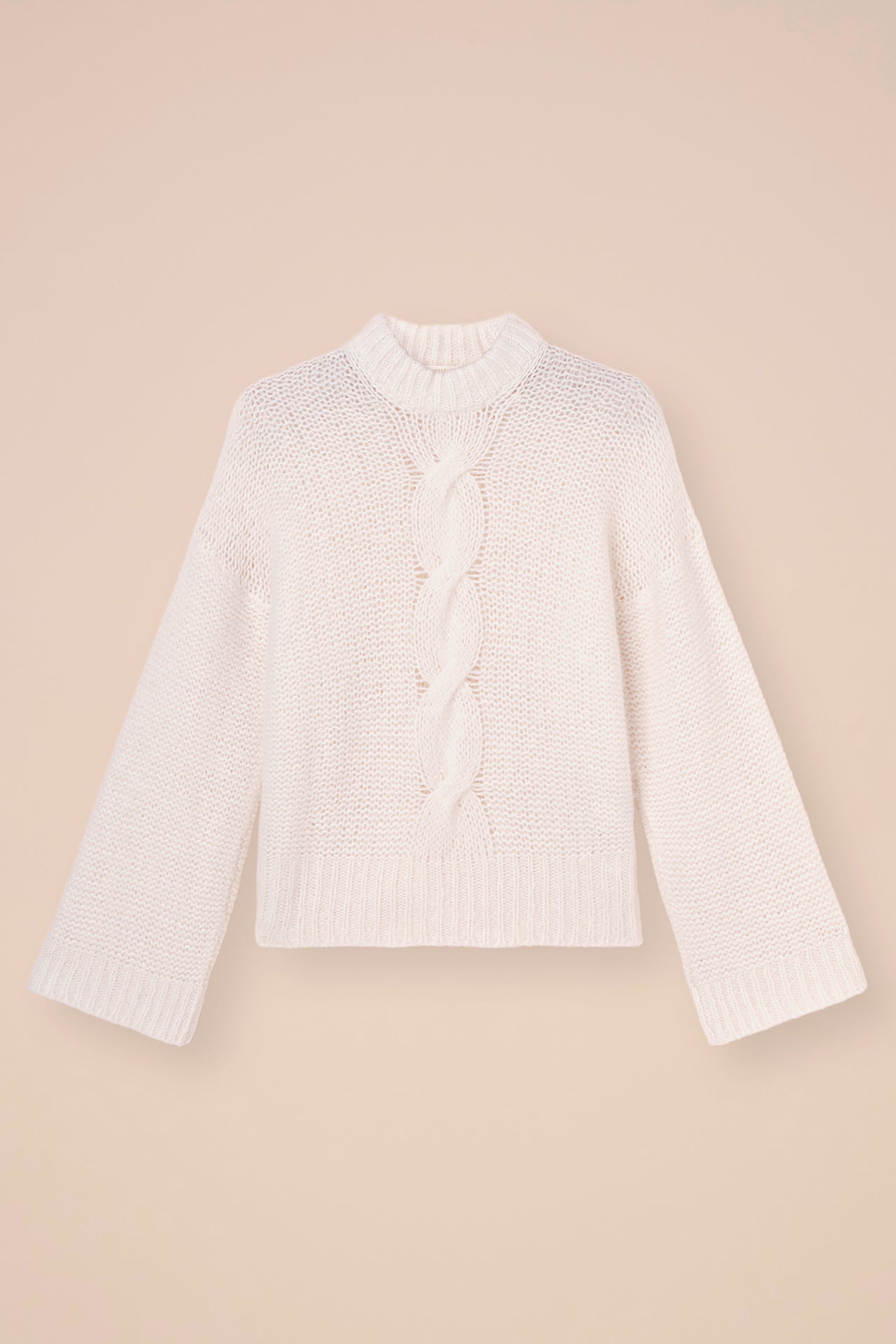 Diaspro Foam Wool and Silk Crewneck - DESERT