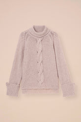 Morganite Foam Wool and Silk Turtleneck