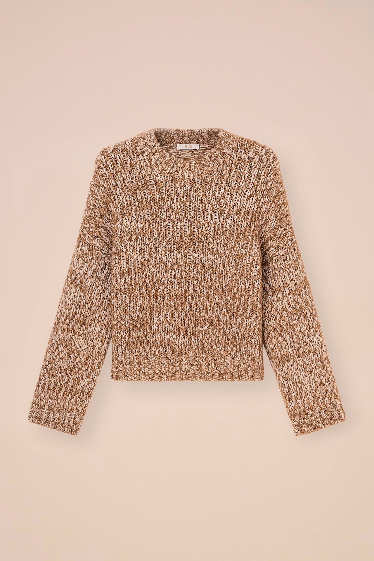 Berillio Bubbly girocollo in lana e mohair-seta - DESERT