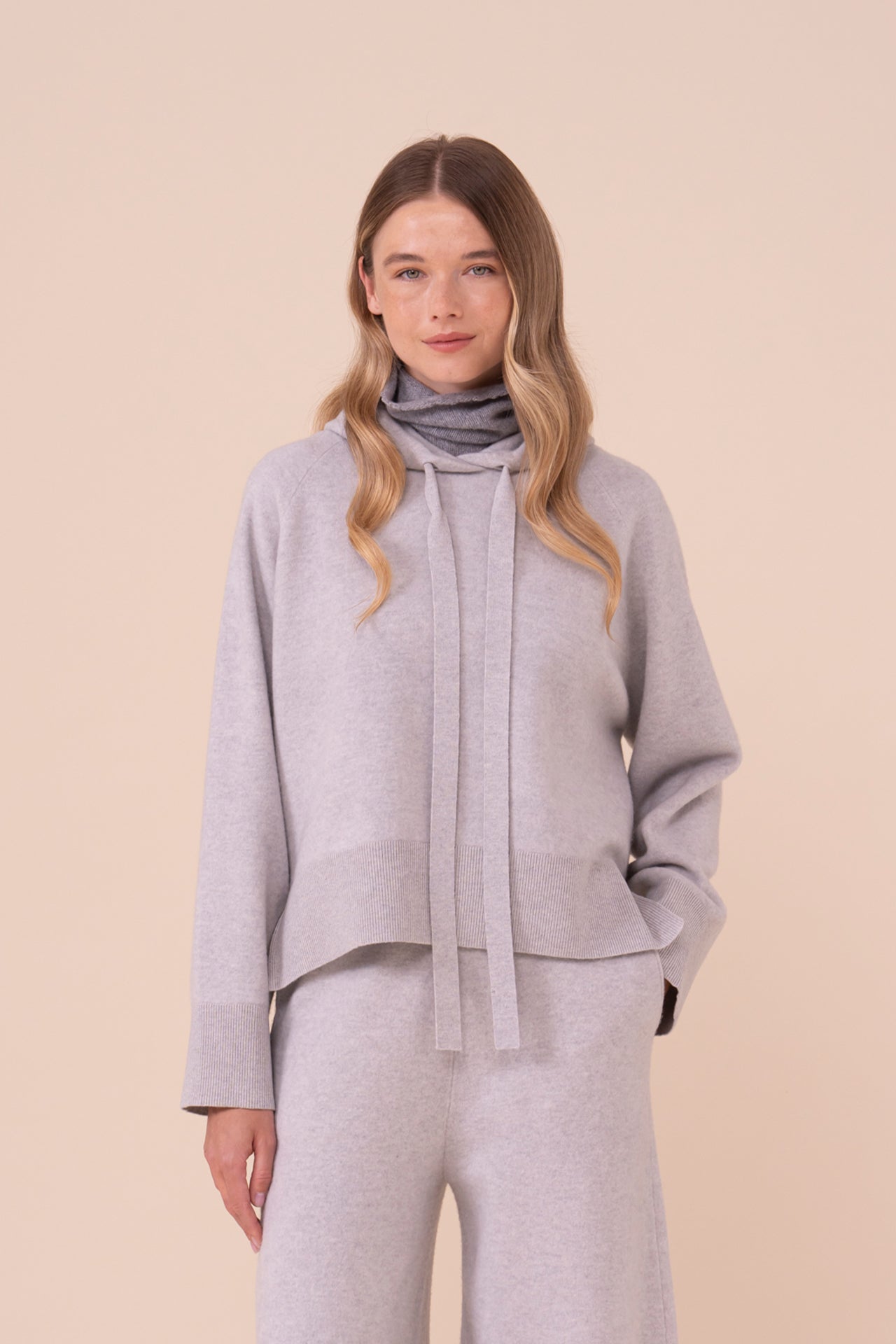 Basalto Geelong Merino Wool Hoodie - LIGHTGRAY