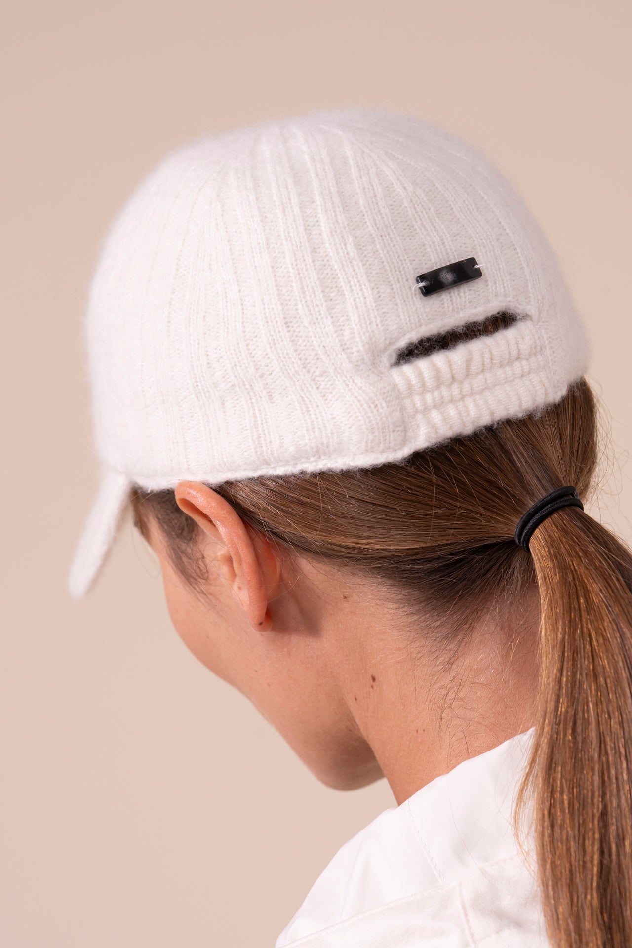 Meribel Cashmere Foam and Silk Baseball Cap - ICE