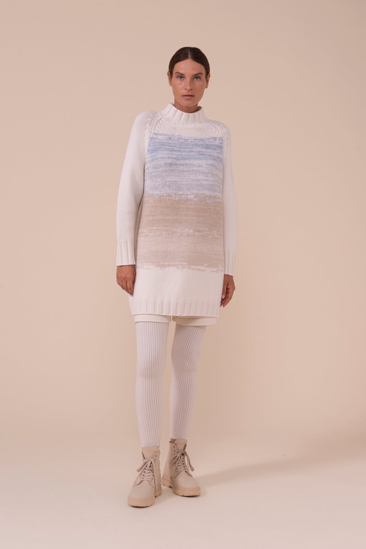 Bordogna Cashmere Intarsia High Neck - DUNES