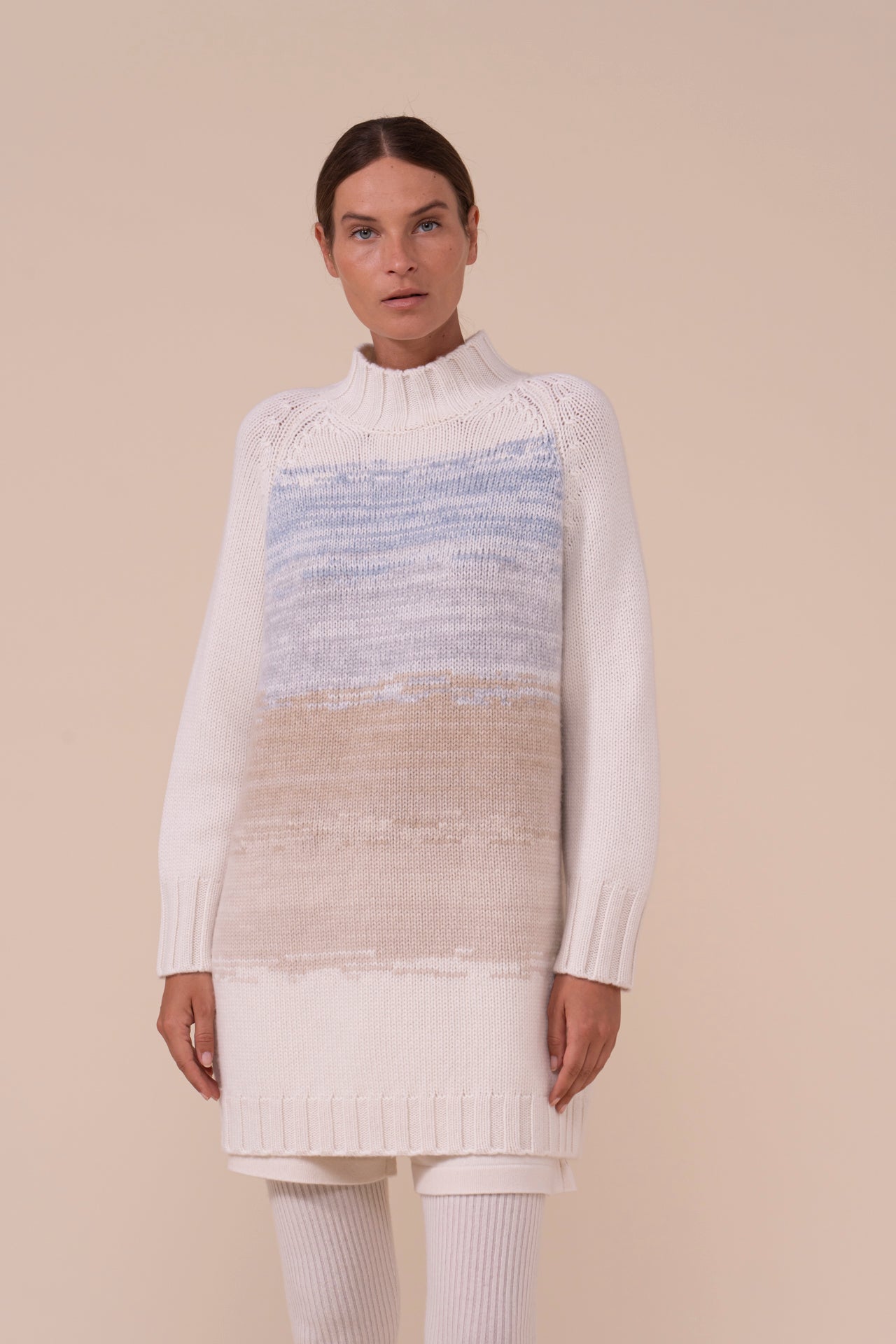 Bordogna Cashmere Intarsia High Neck - DUNES