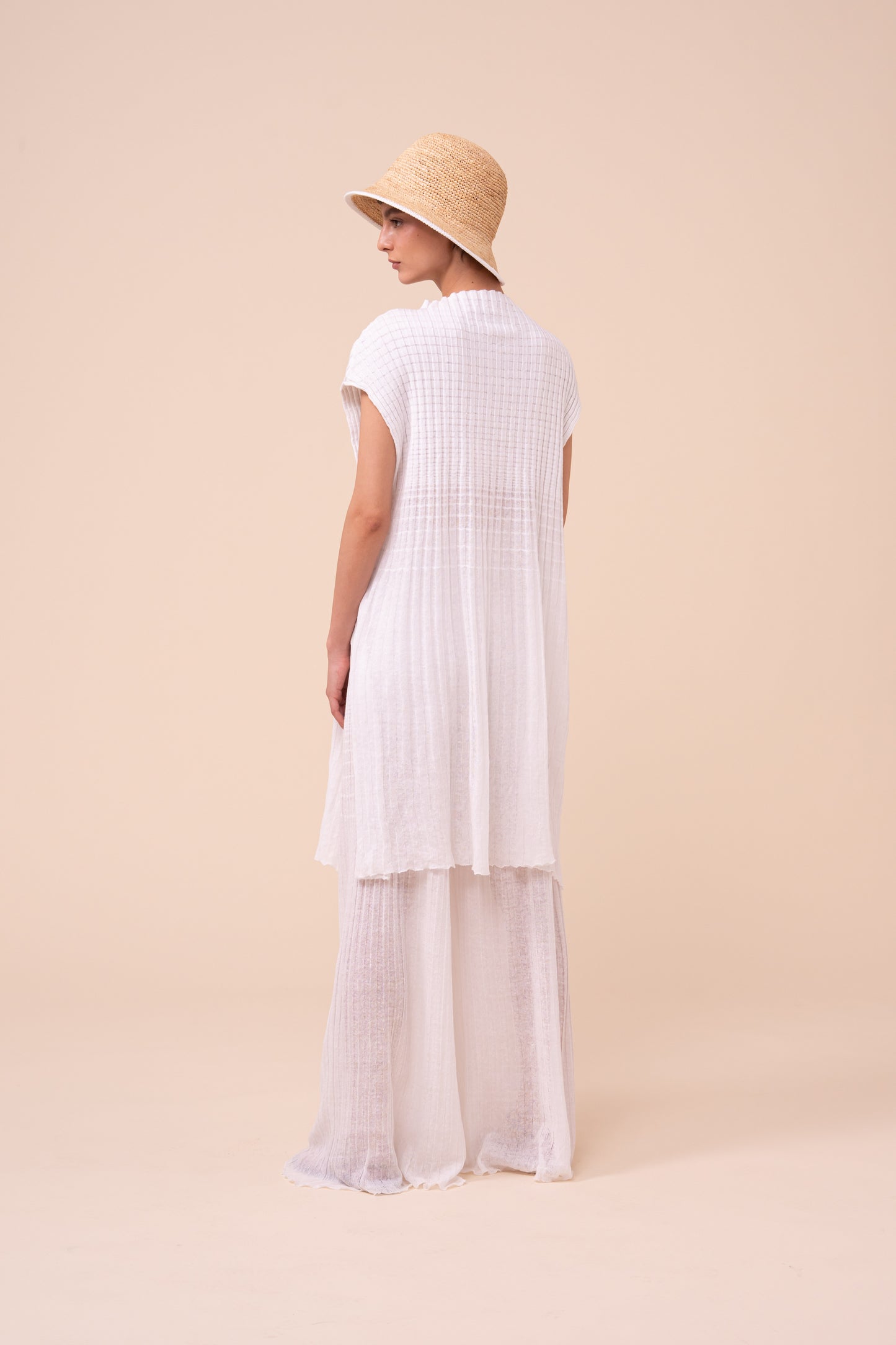 Klee Cairo Ribbed Knit Tunic - SKYBLUE