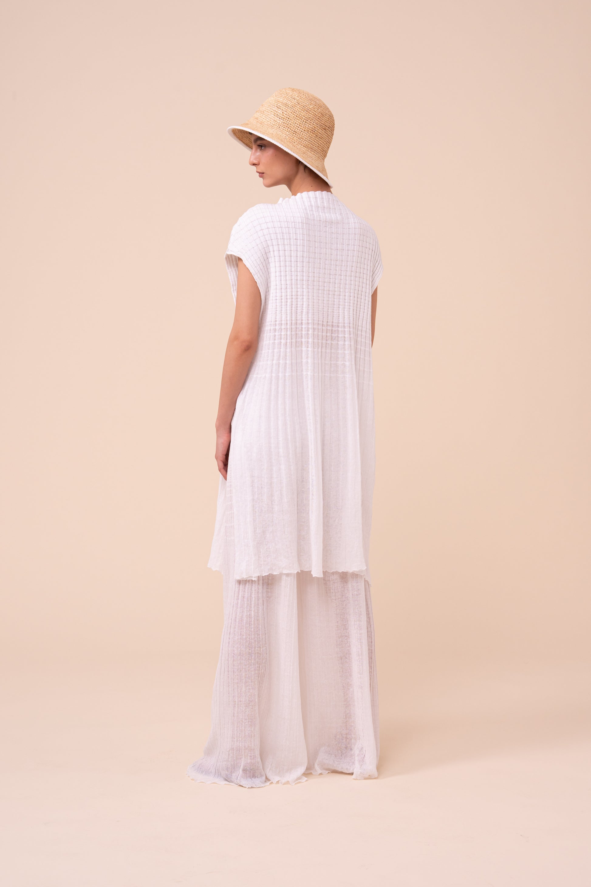 Klee Cairo Ribbed Knit Tunic - SKYBLUE