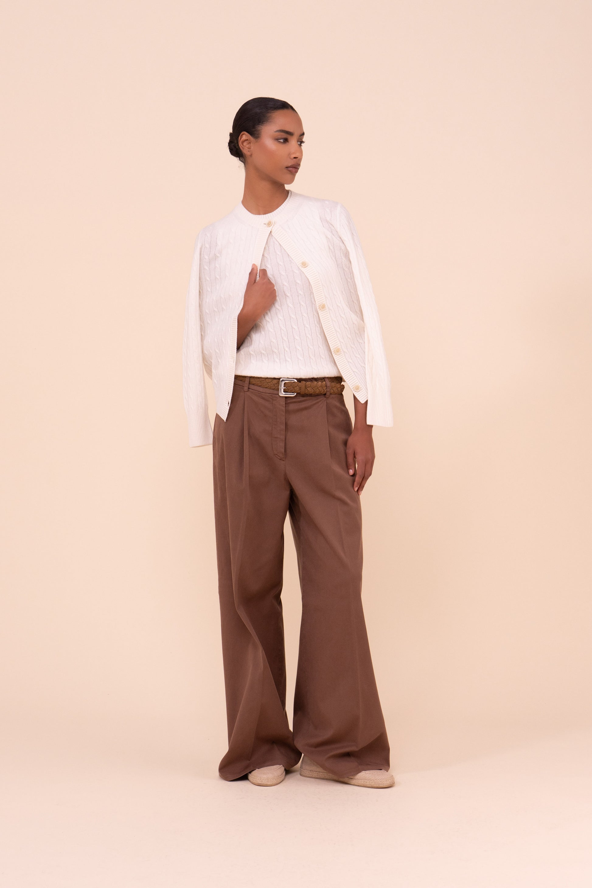 Alma Persia cardigan in cashmere a treccia - ICE