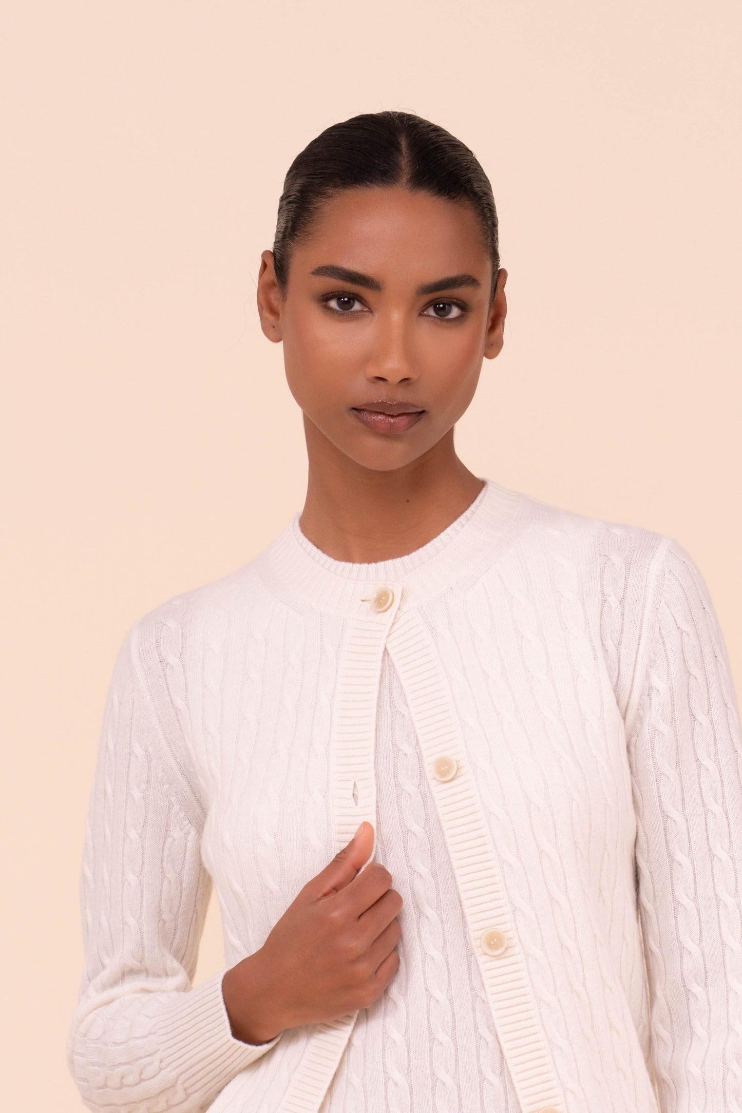 Alma Persia cardigan in cashmere a treccia - ICE