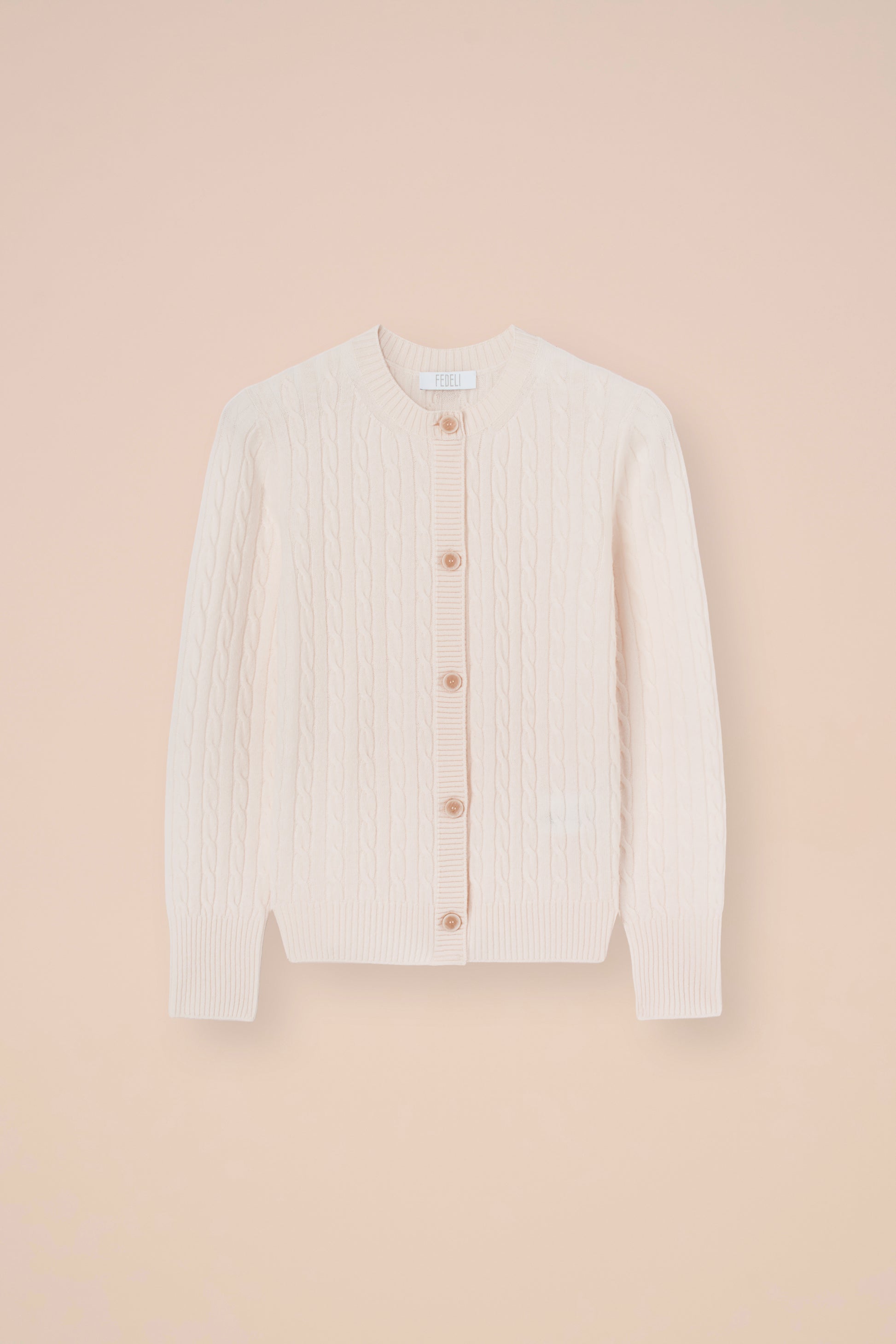 Alma Persia Cashmere Cable Cardigan - ICE