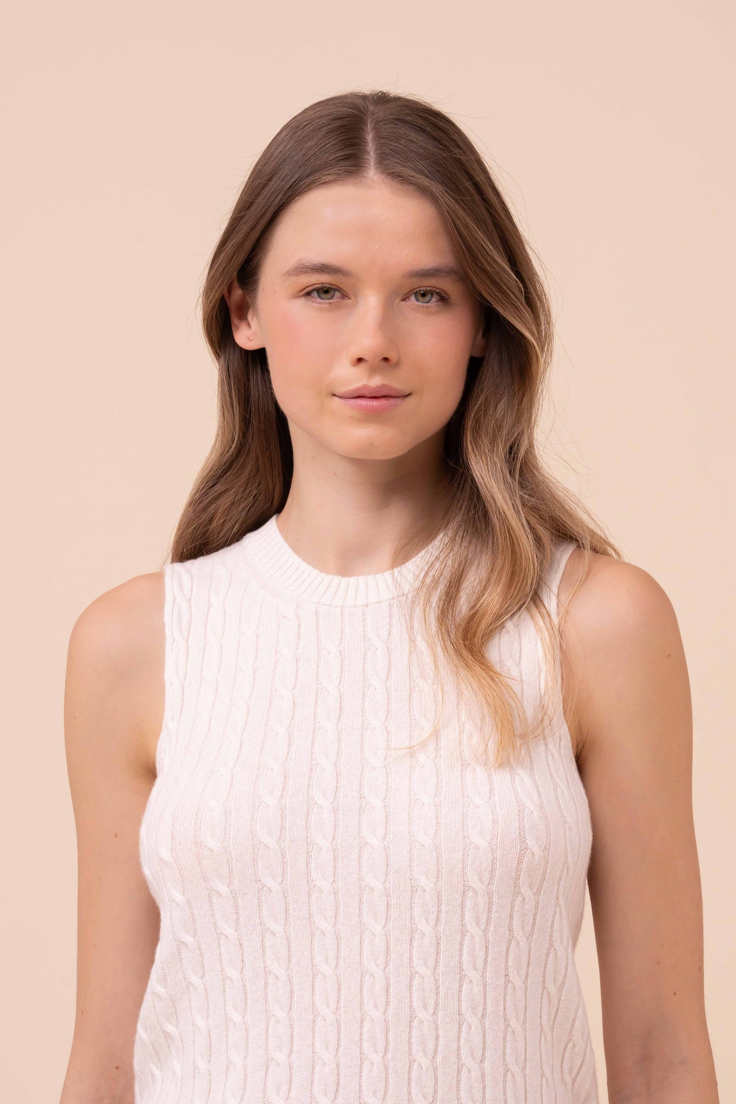 Pac Persia maglia a senza maniche in cashmere a treccia - ICE