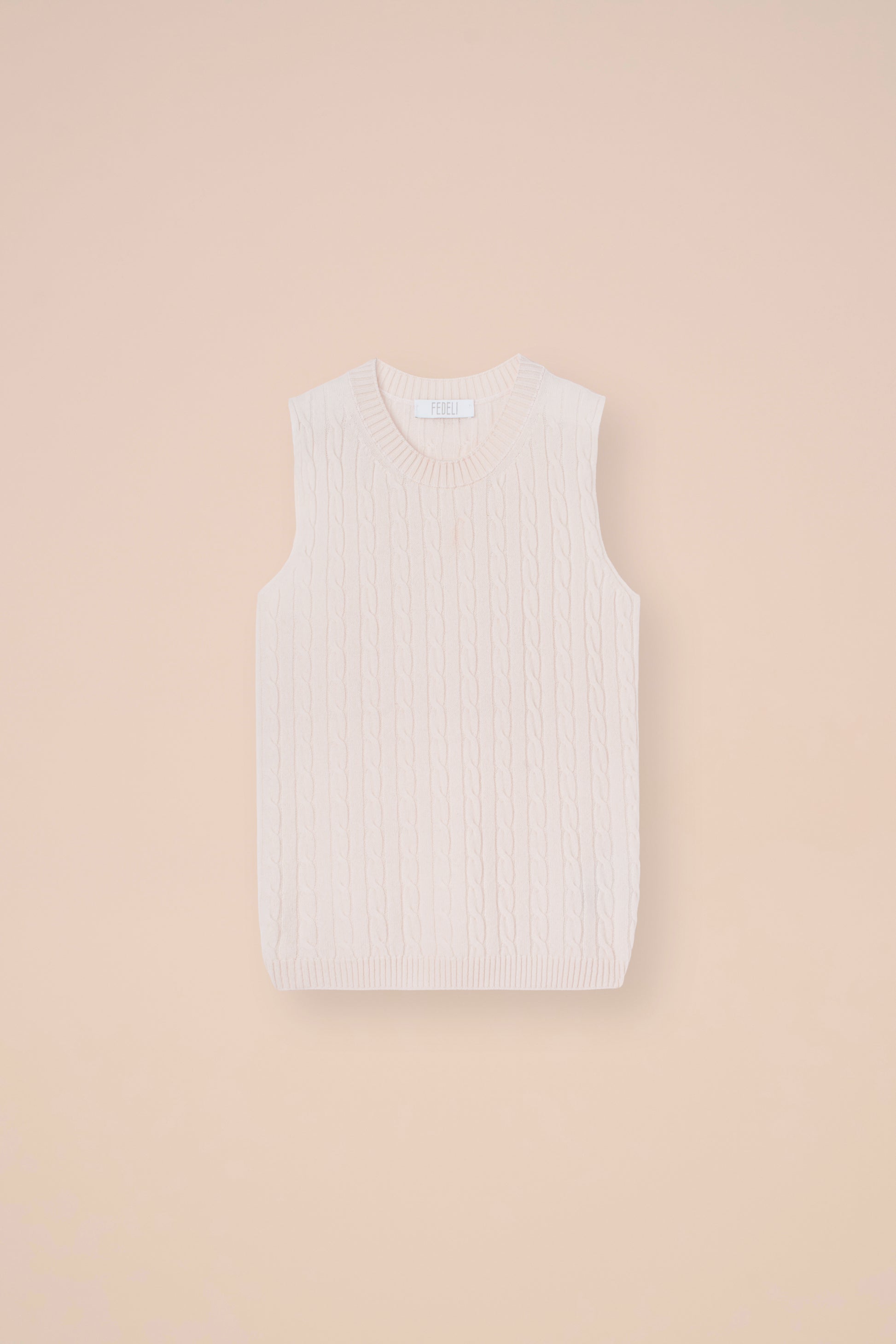 Pac Persia maglia a senza maniche in cashmere a treccia - ICE