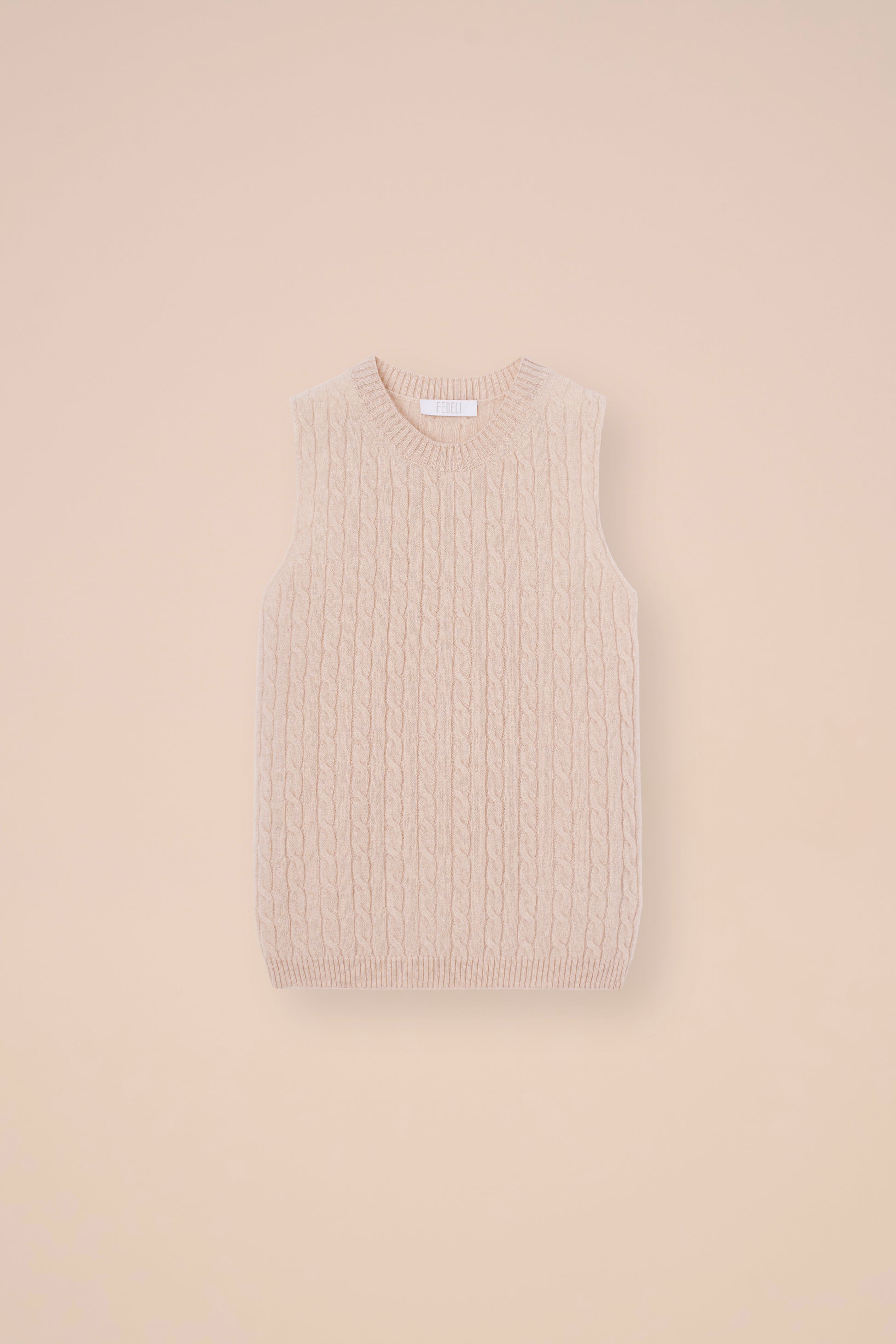 Pac Persia maglia a senza maniche in cashmere a treccia - ICE