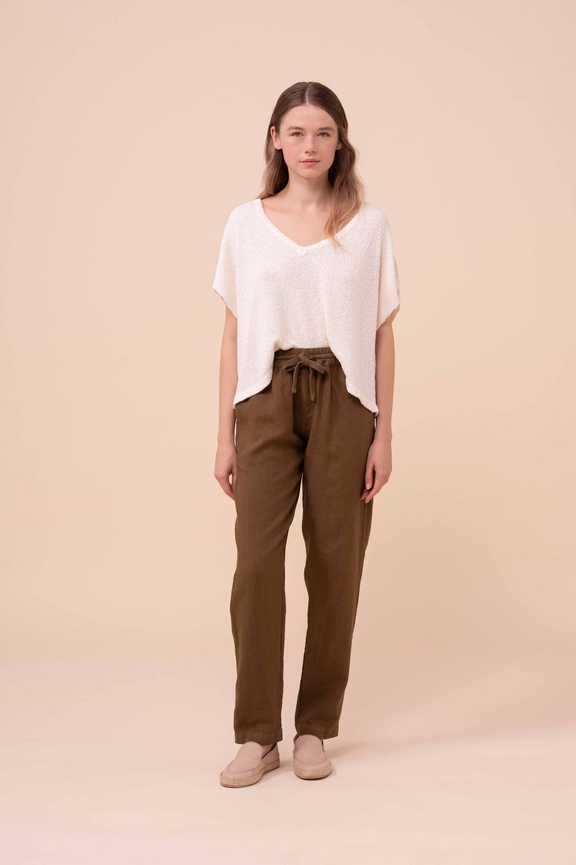 Warhol Frill Silk Blend Bouclé Vest - LINEN