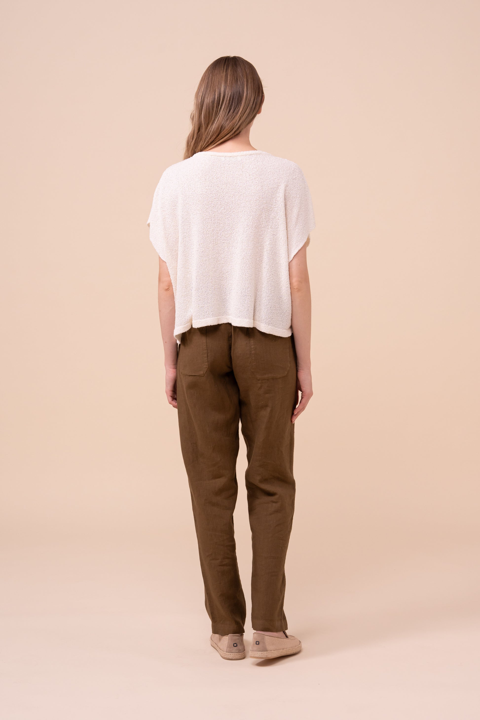 Warhol Frill Silk Blend Bouclé Vest - LINEN