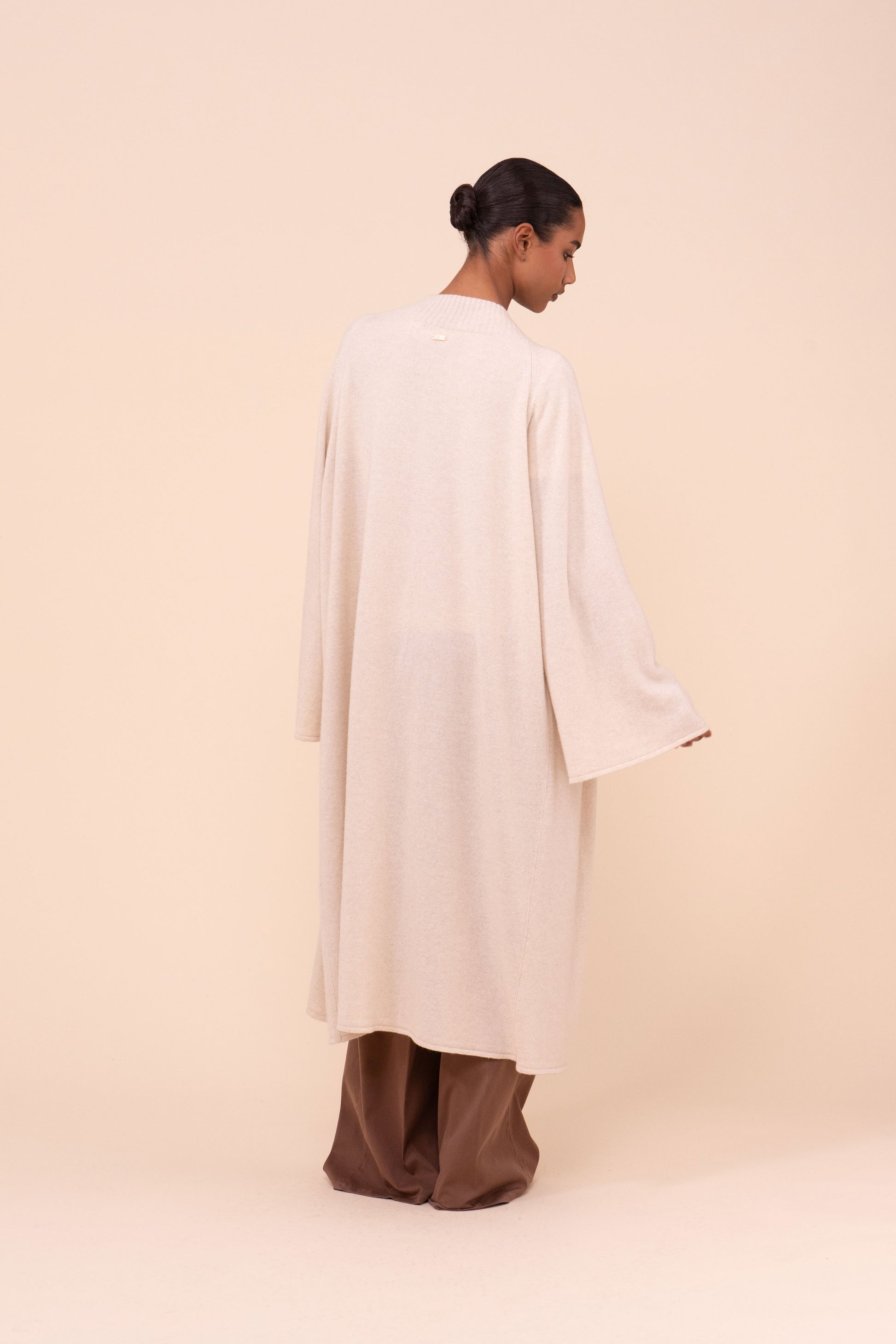 Modì Marble cardigan in cashmere e lino - CREAM