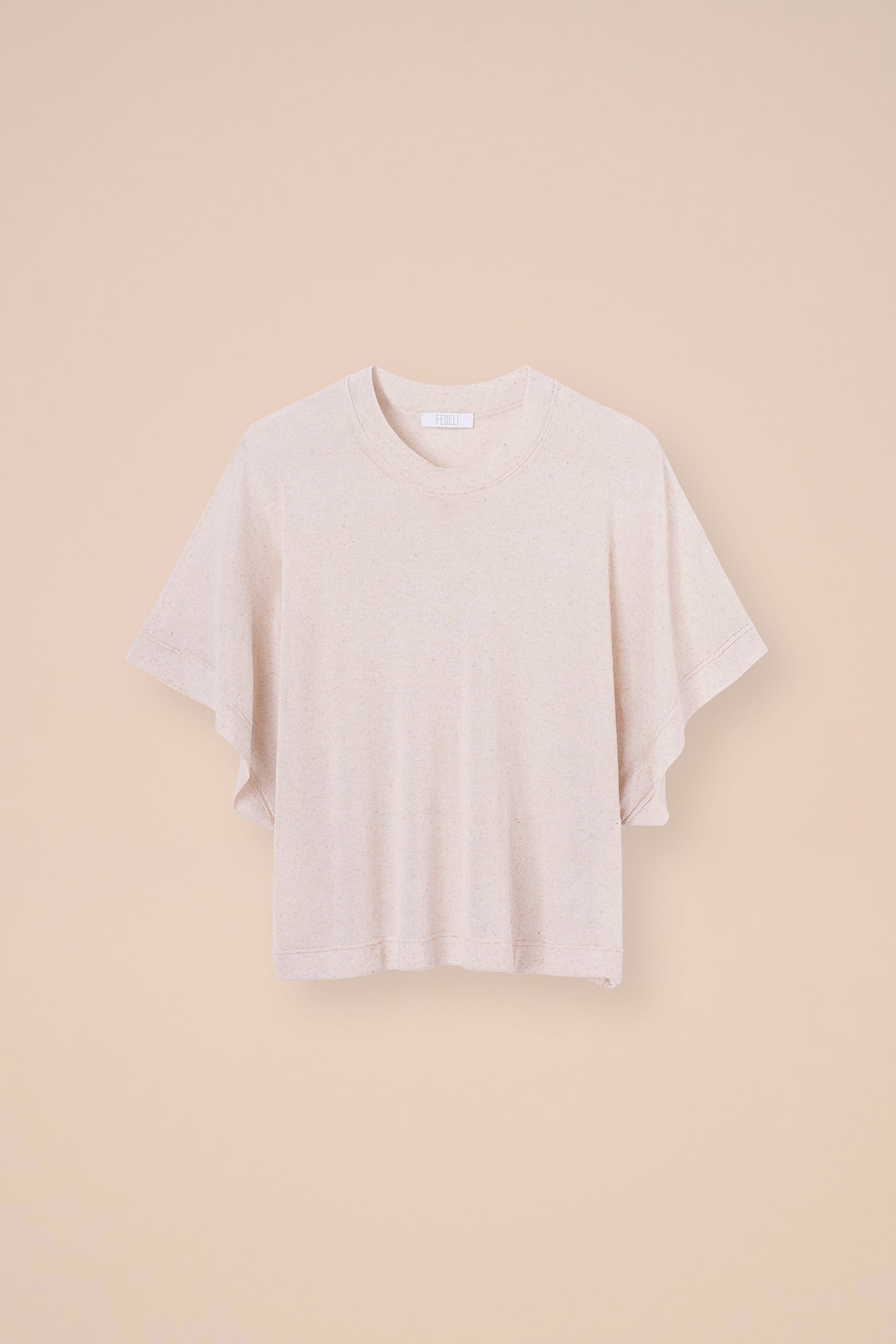 Millet Viscose and Linen Blend Crewneck - SIENNA