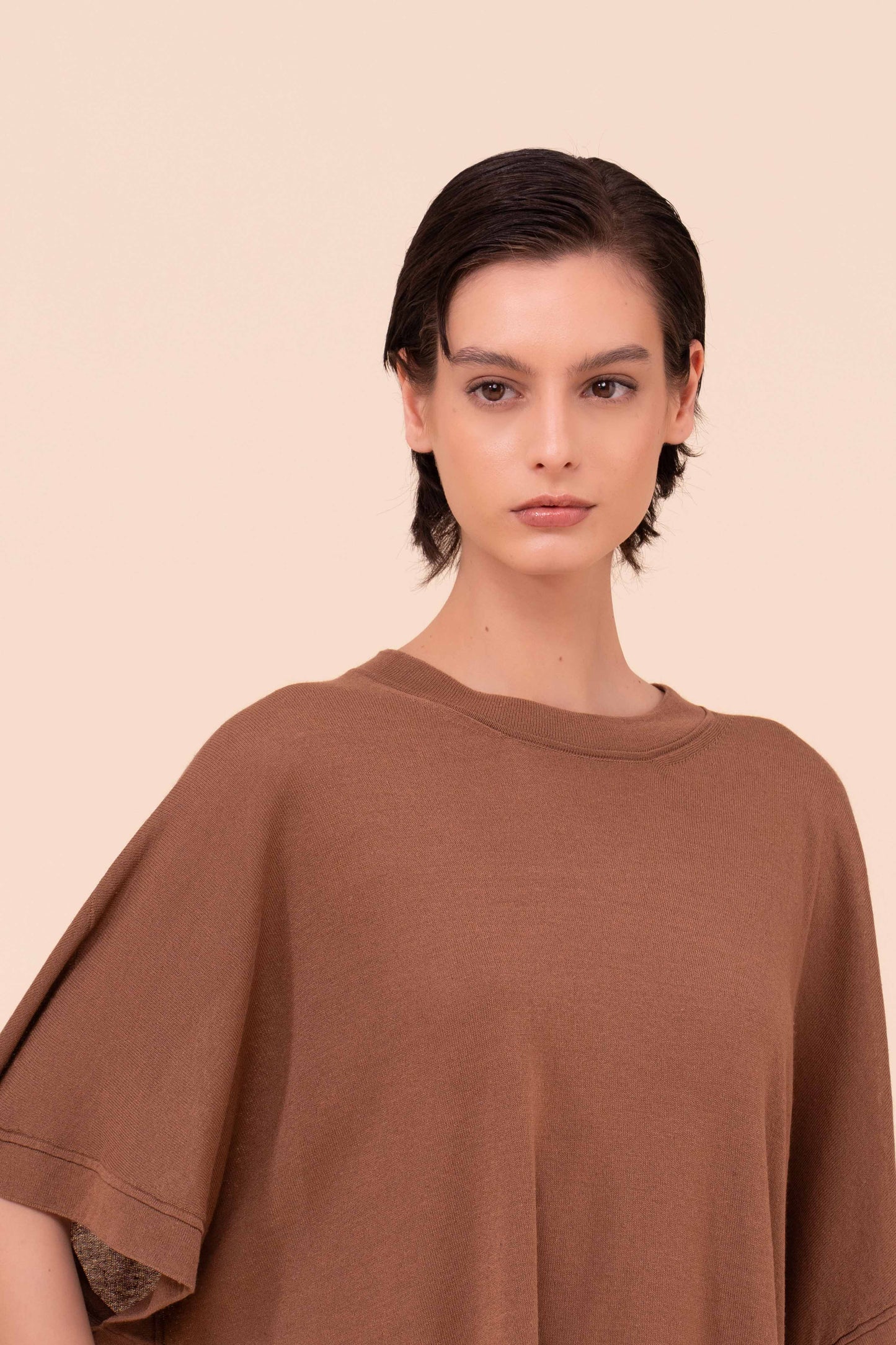 Millet Viscose and Linen Blend Crewneck - SIENNA