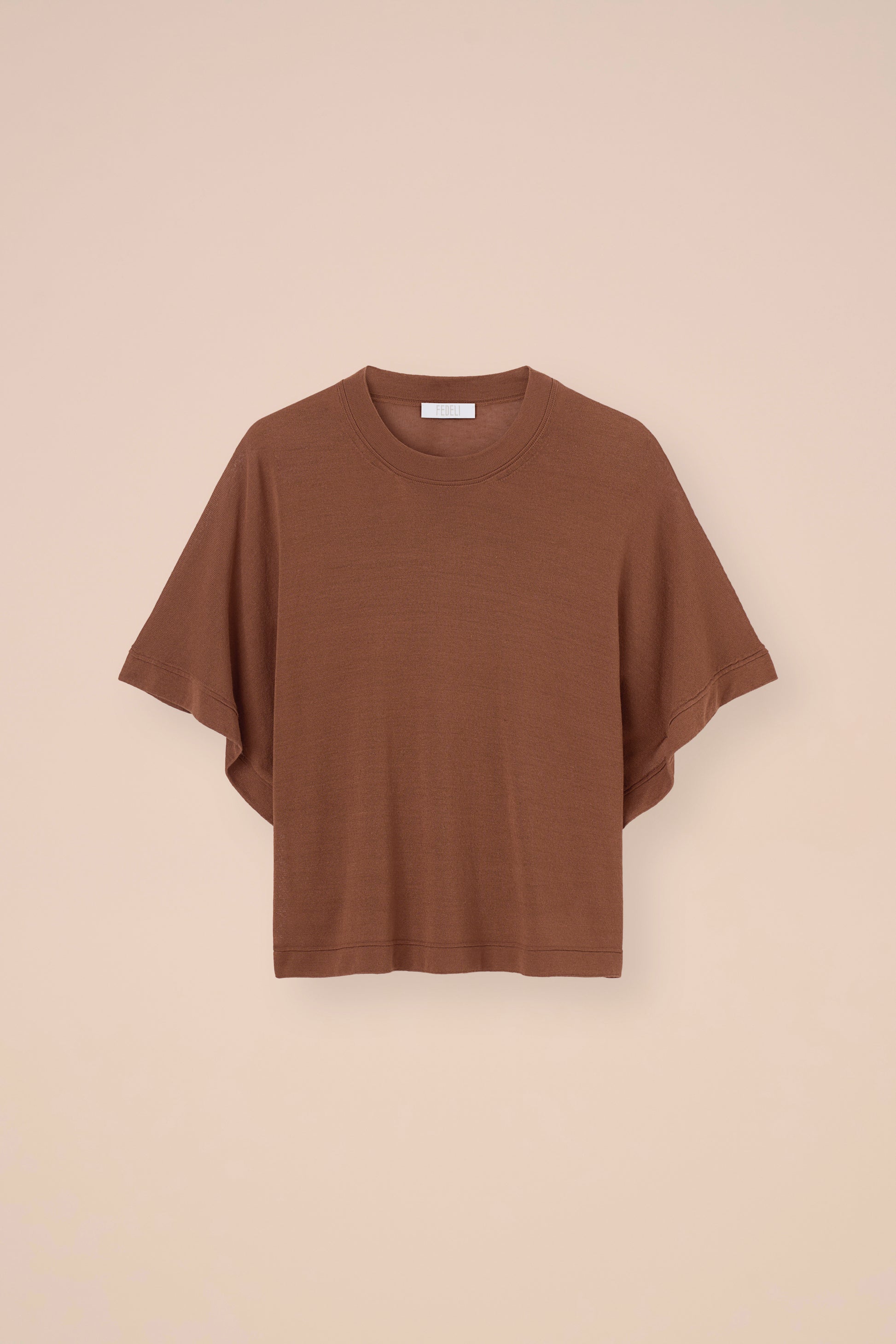 Millet Viscose and Linen Blend Crewneck - SIENNA