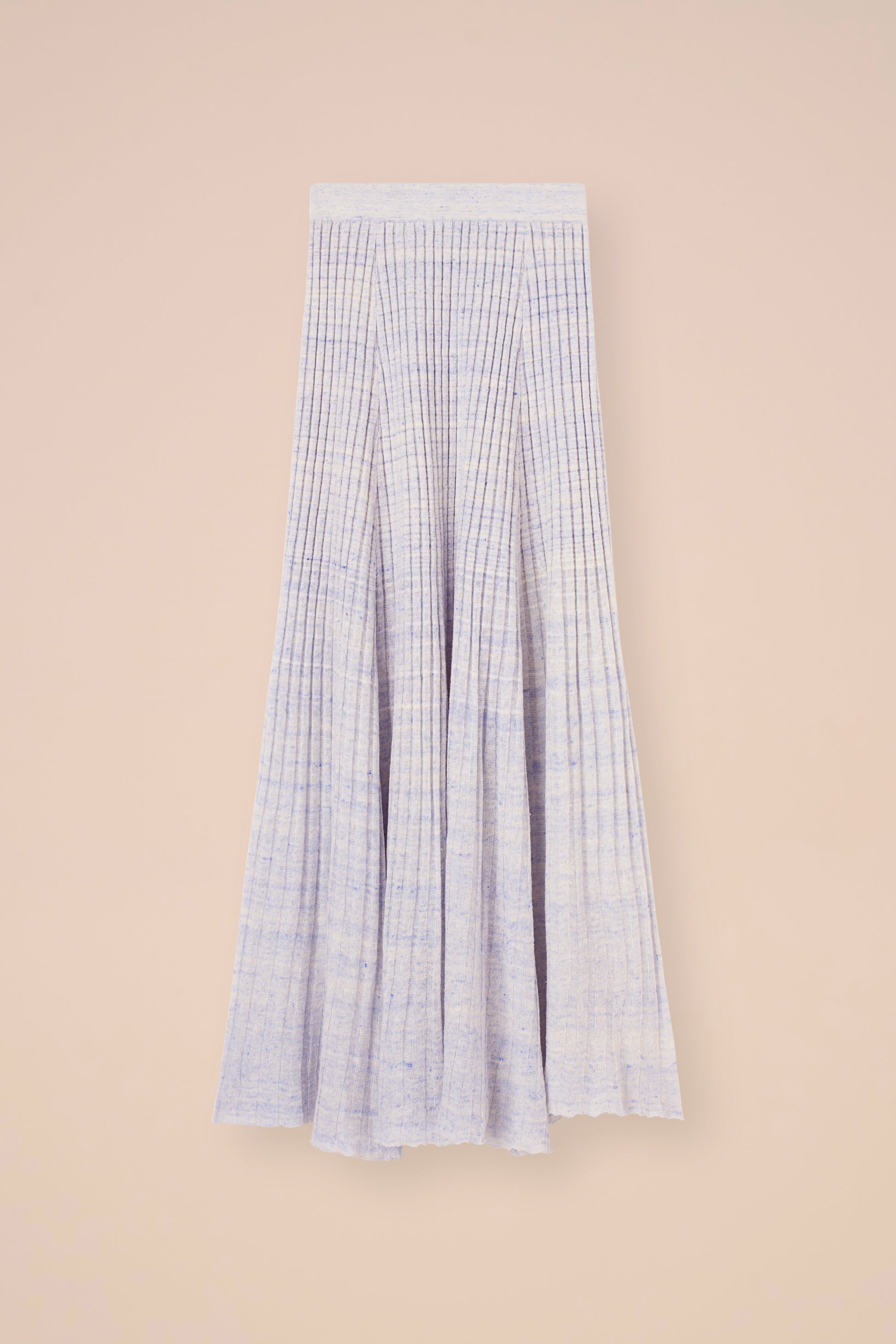 Ellen Cairo Ribbed Knit Skirt - WHITE