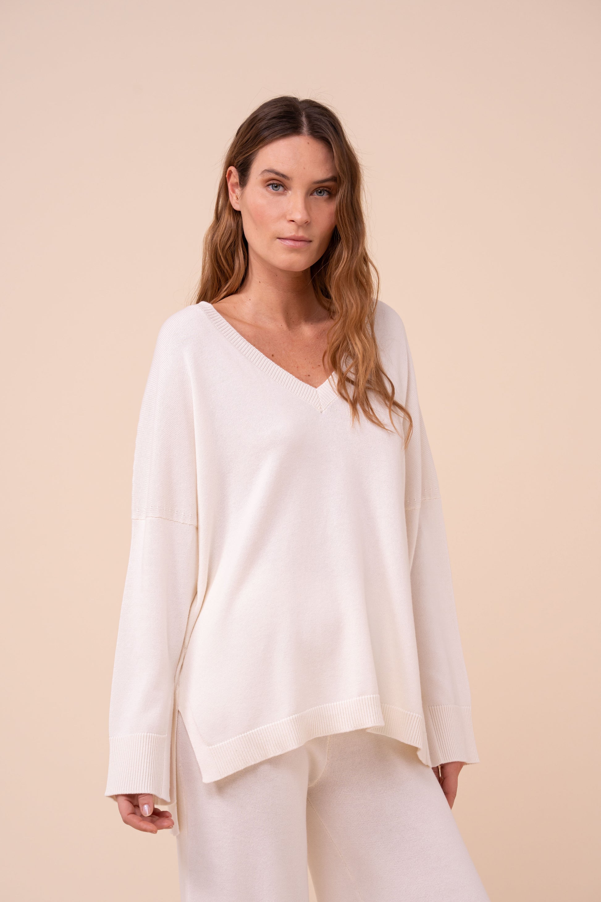Andy maglia con scollo a V in cotone e cashmere - ICE