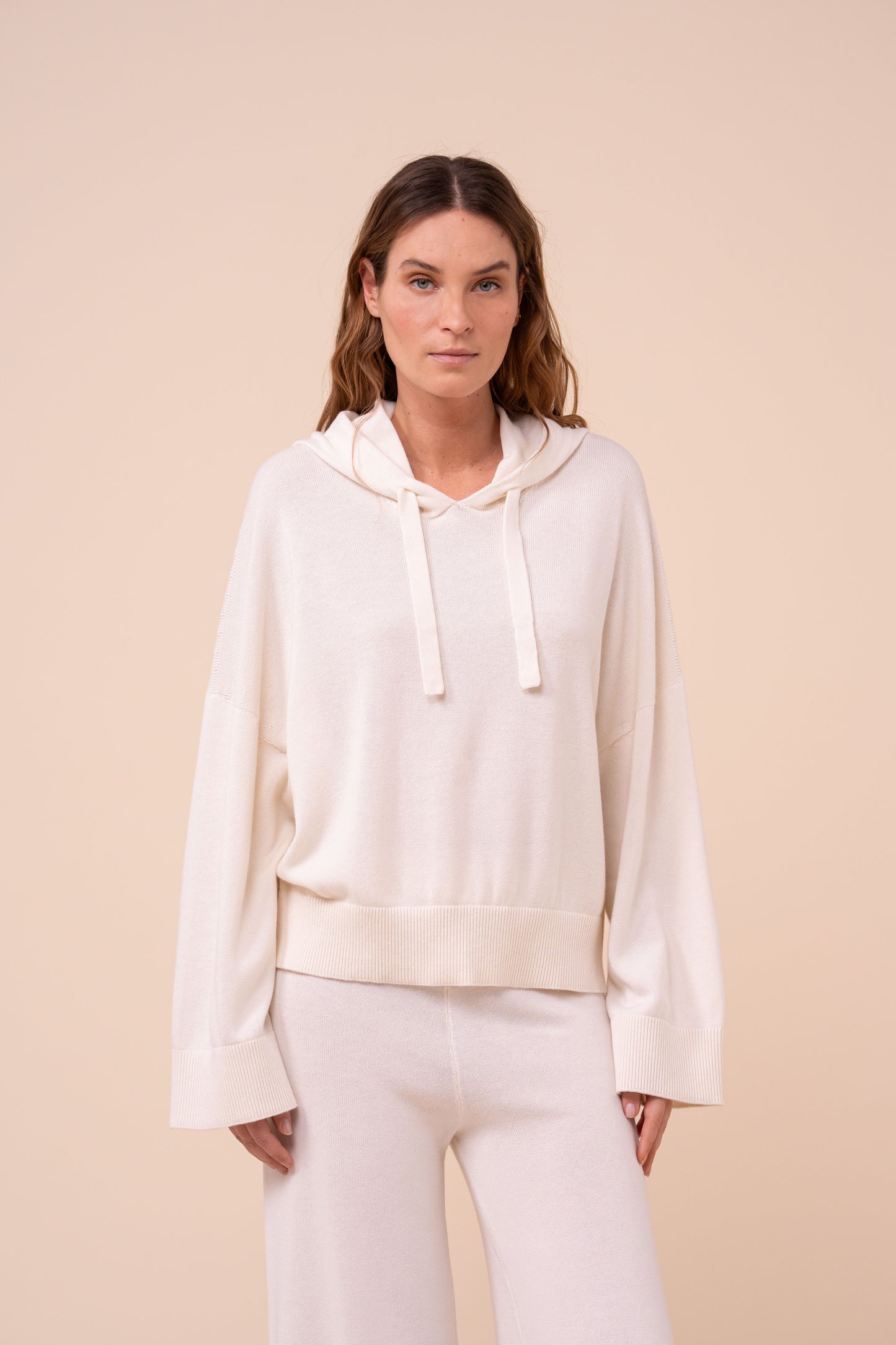 Pierre Cotton and Cashmere Knit Hoodie - SIENNA