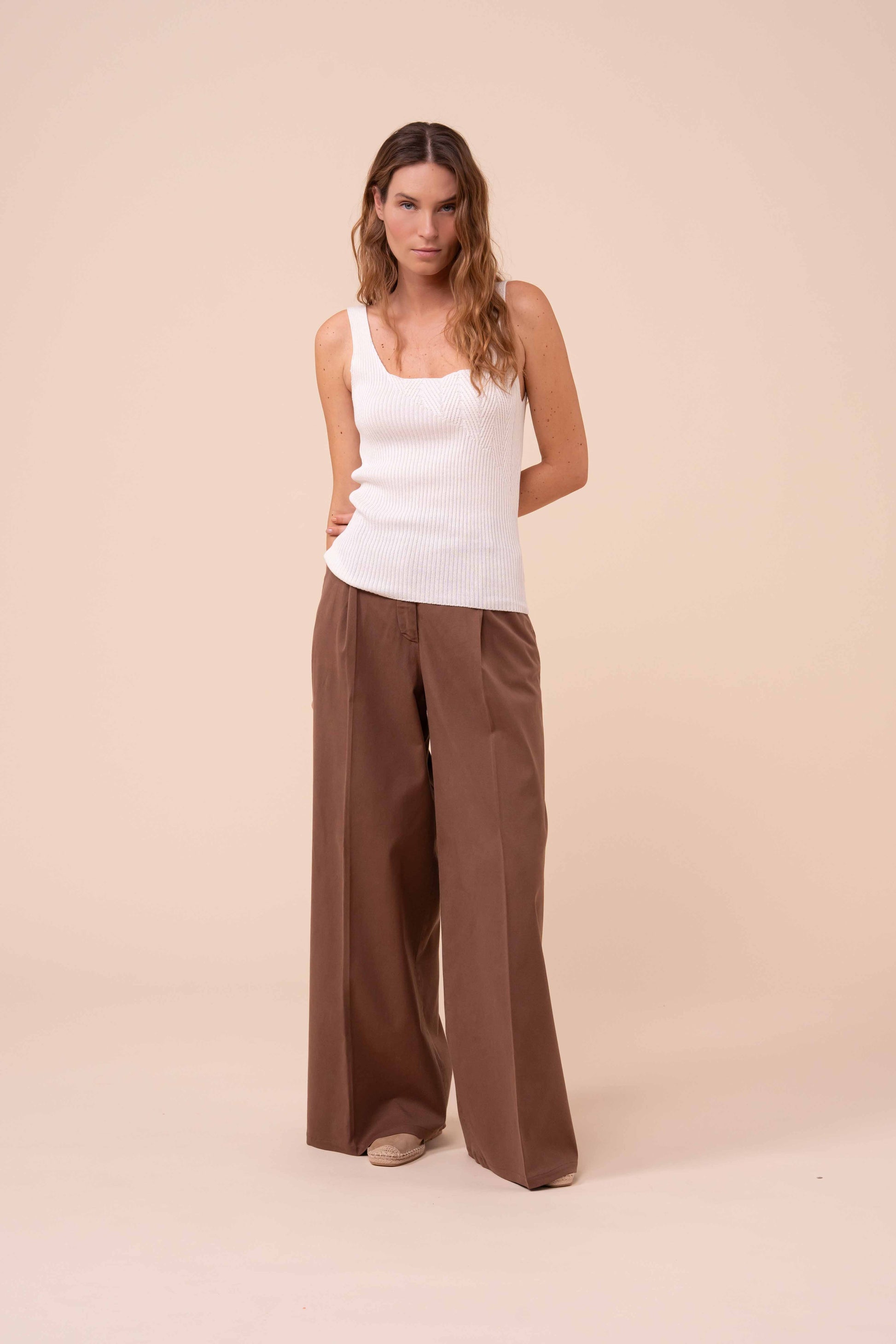 Gam Tile top senza maniche in blend di cotone - ICE