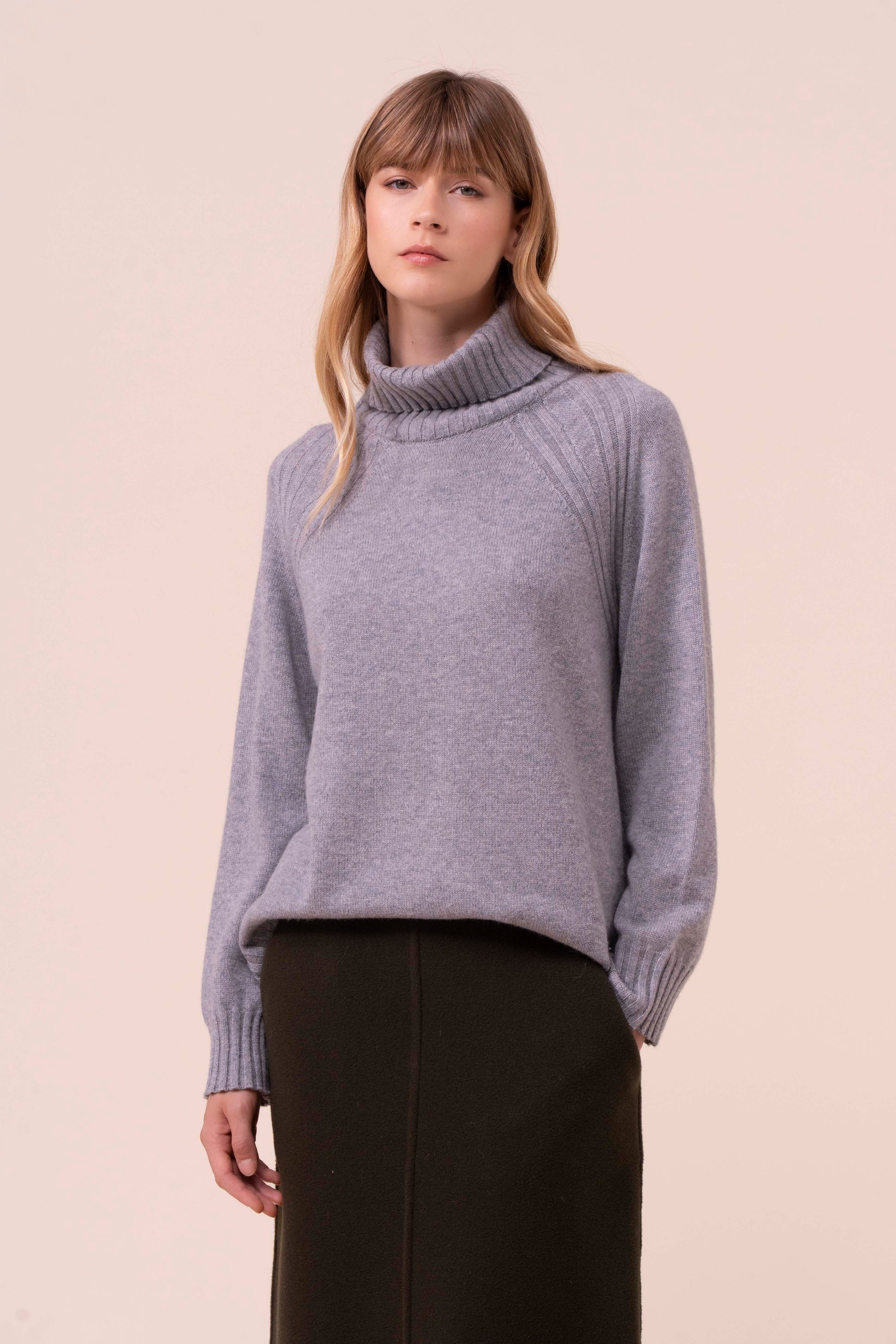 Suzi dolcevita in cashmere Cash - GRAY