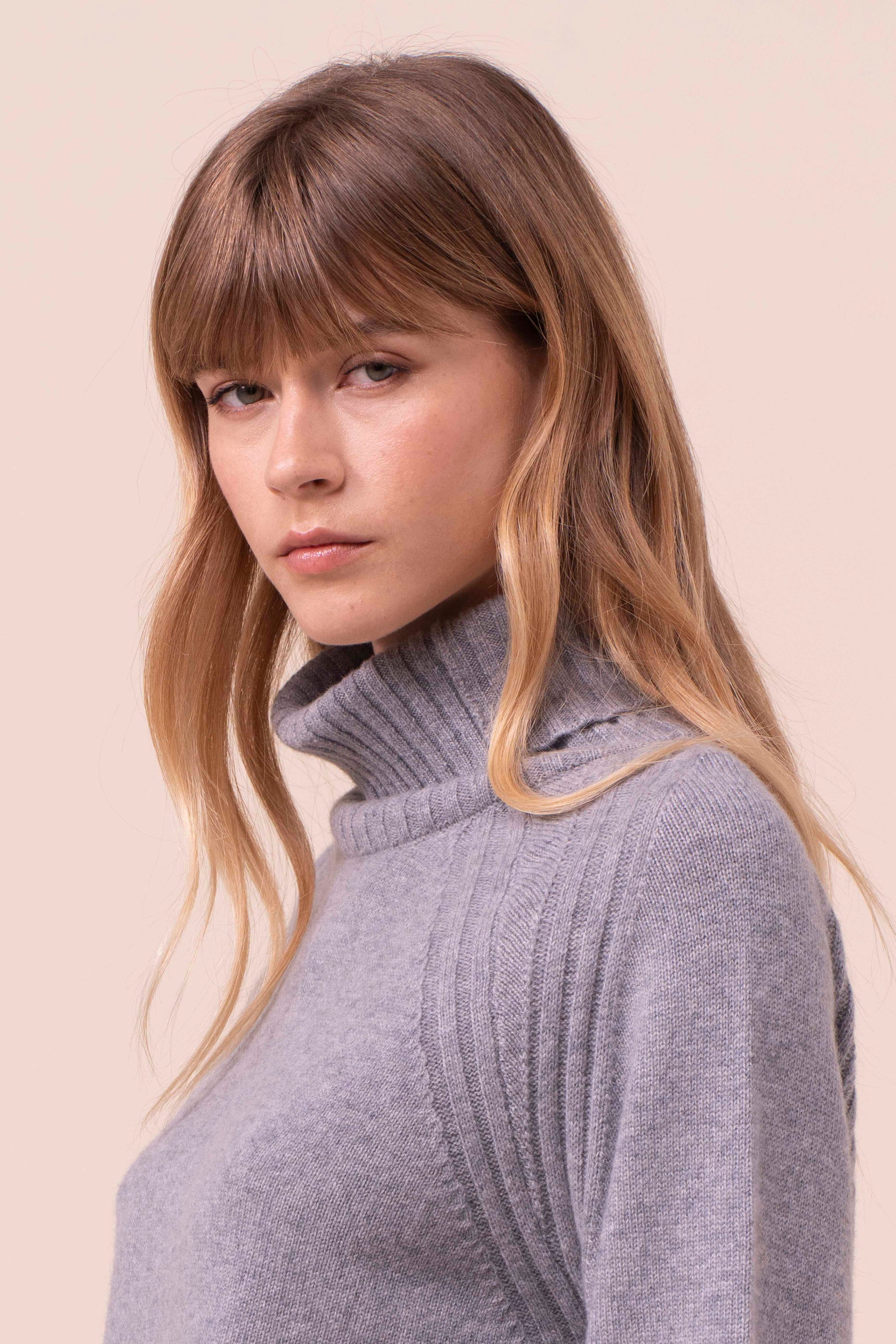 Suzi dolcevita in cashmere Cash - GRAY