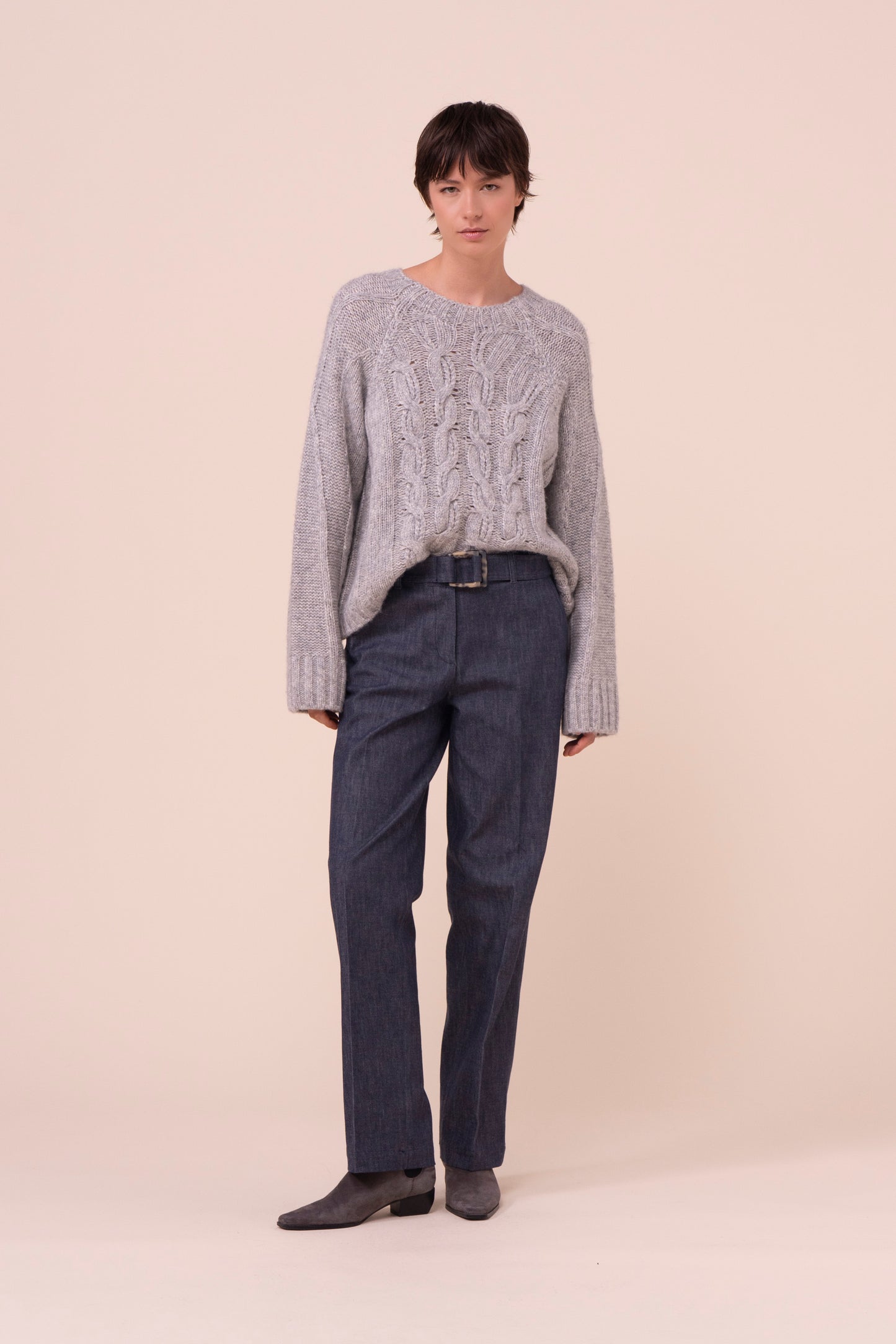 Gabi girocollo in lana Alpalux - LIGHTGRAY