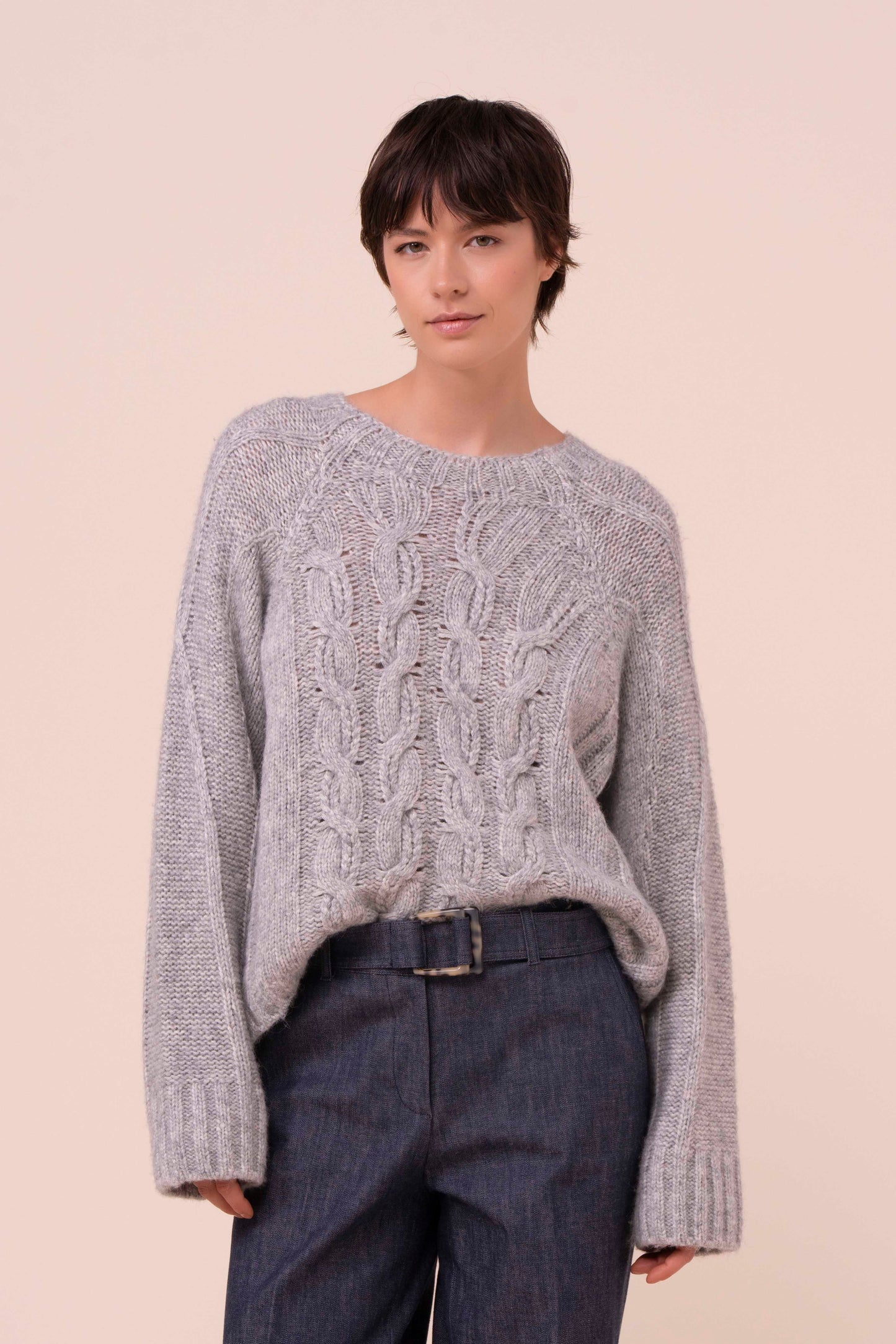 Gabi girocollo in lana Alpalux - LIGHTGRAY