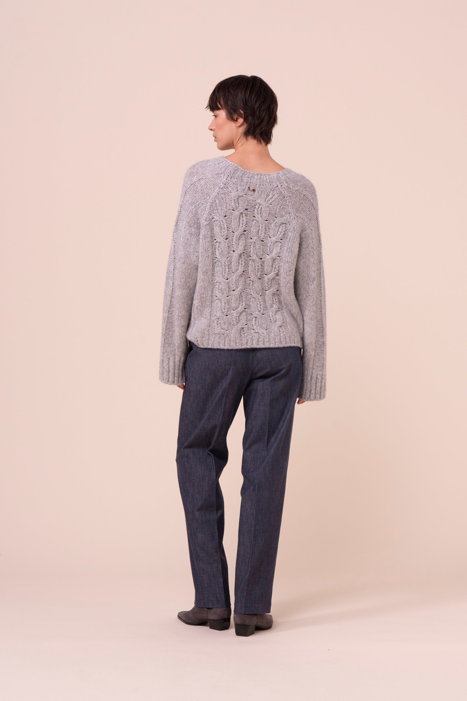 Gabi girocollo in lana Alpalux - LIGHTGRAY