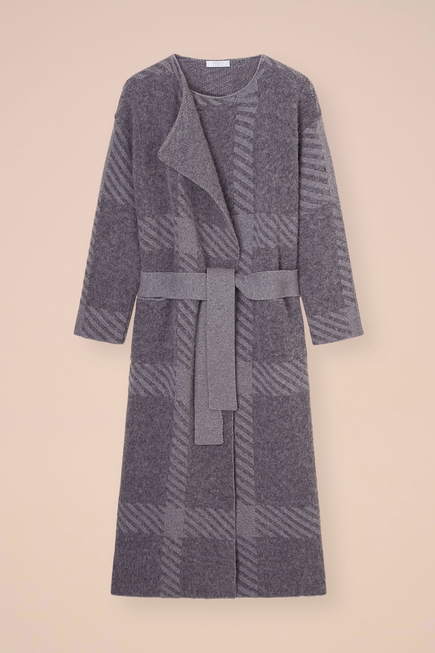 Blanca cappotto kimono in lana tartan - FLANNEL