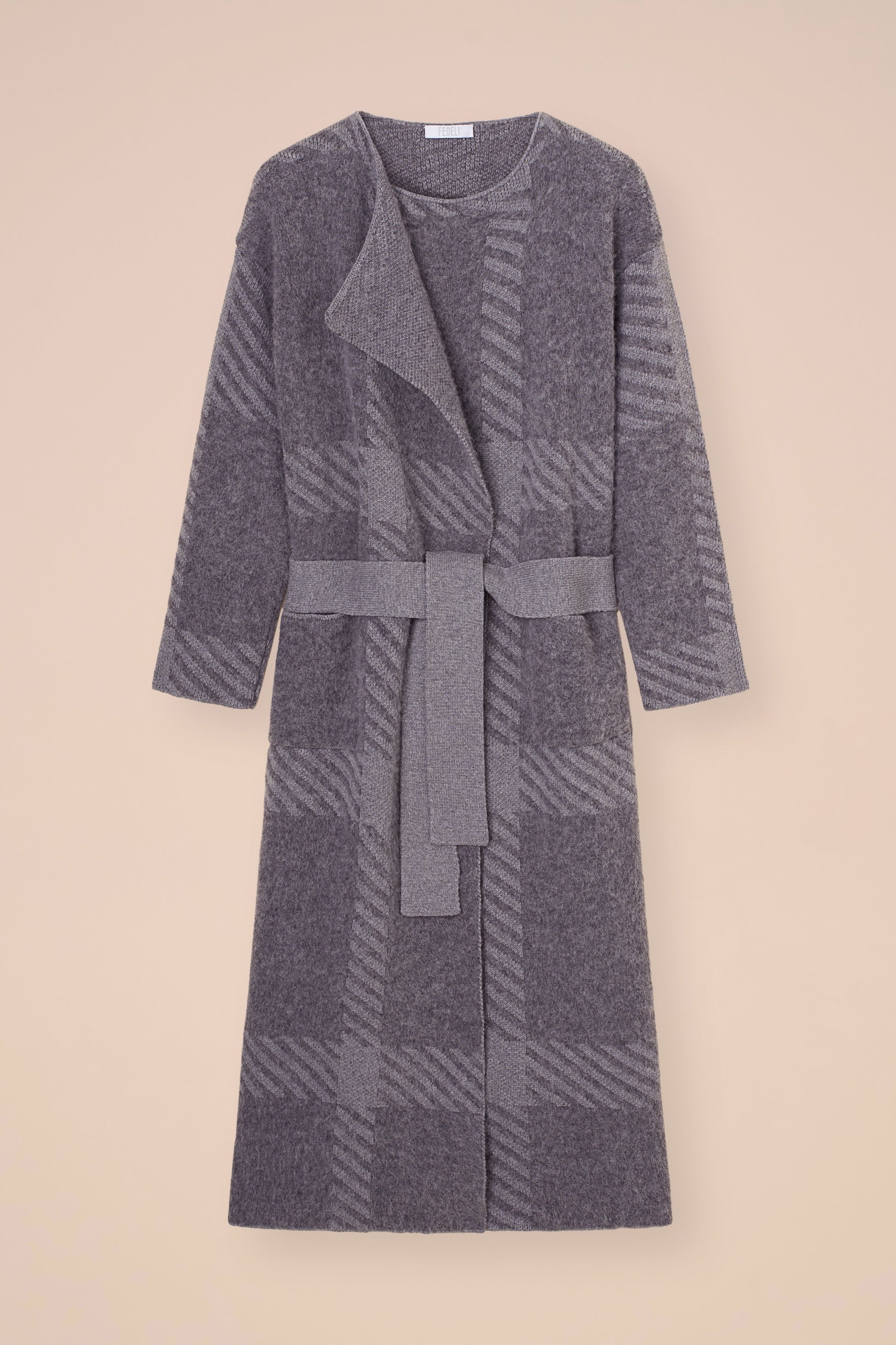 Blanca cappotto kimono in lana tartan - FLANNEL