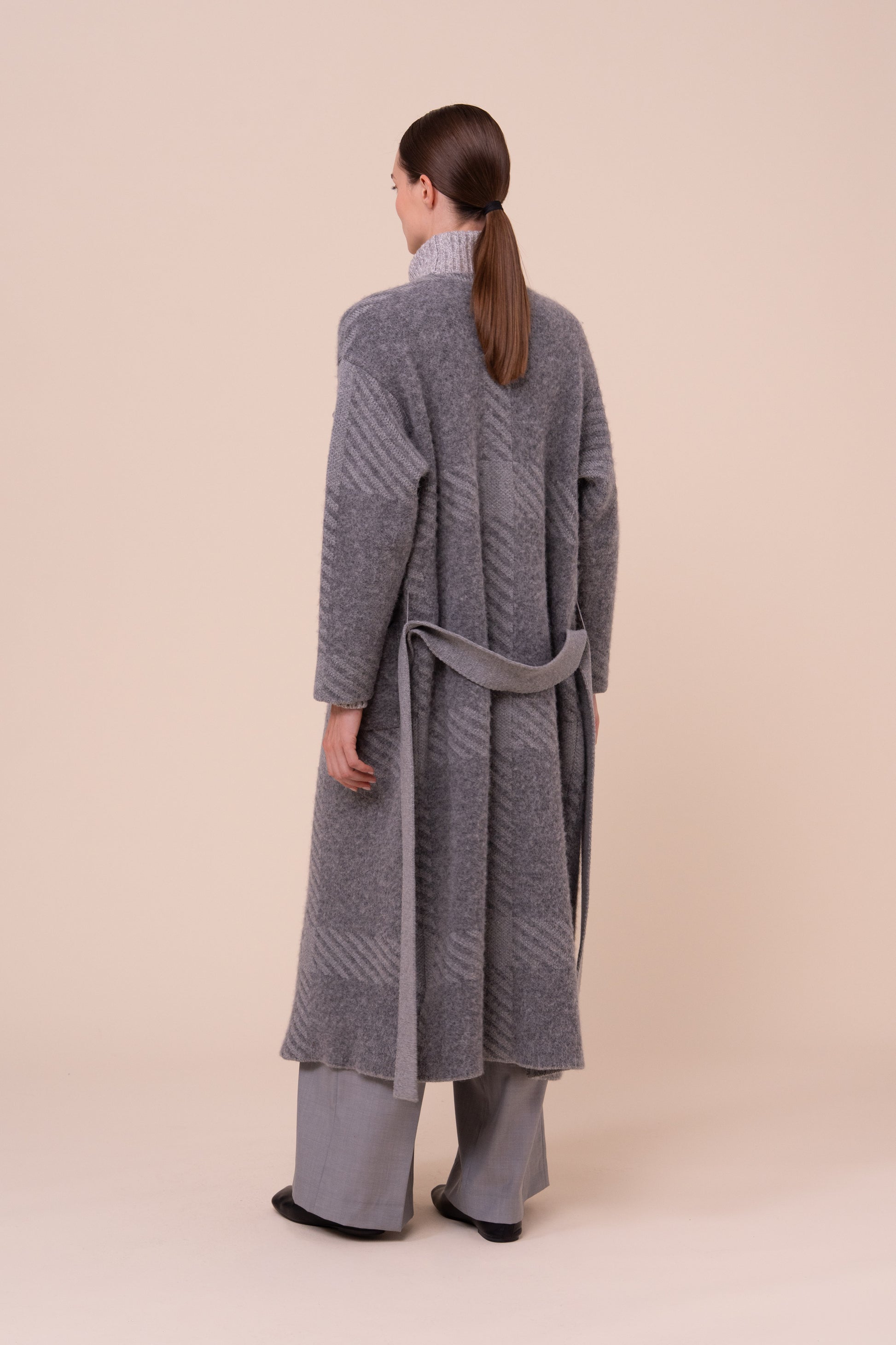 Blanca cappotto kimono in lana tartan - FLANNEL