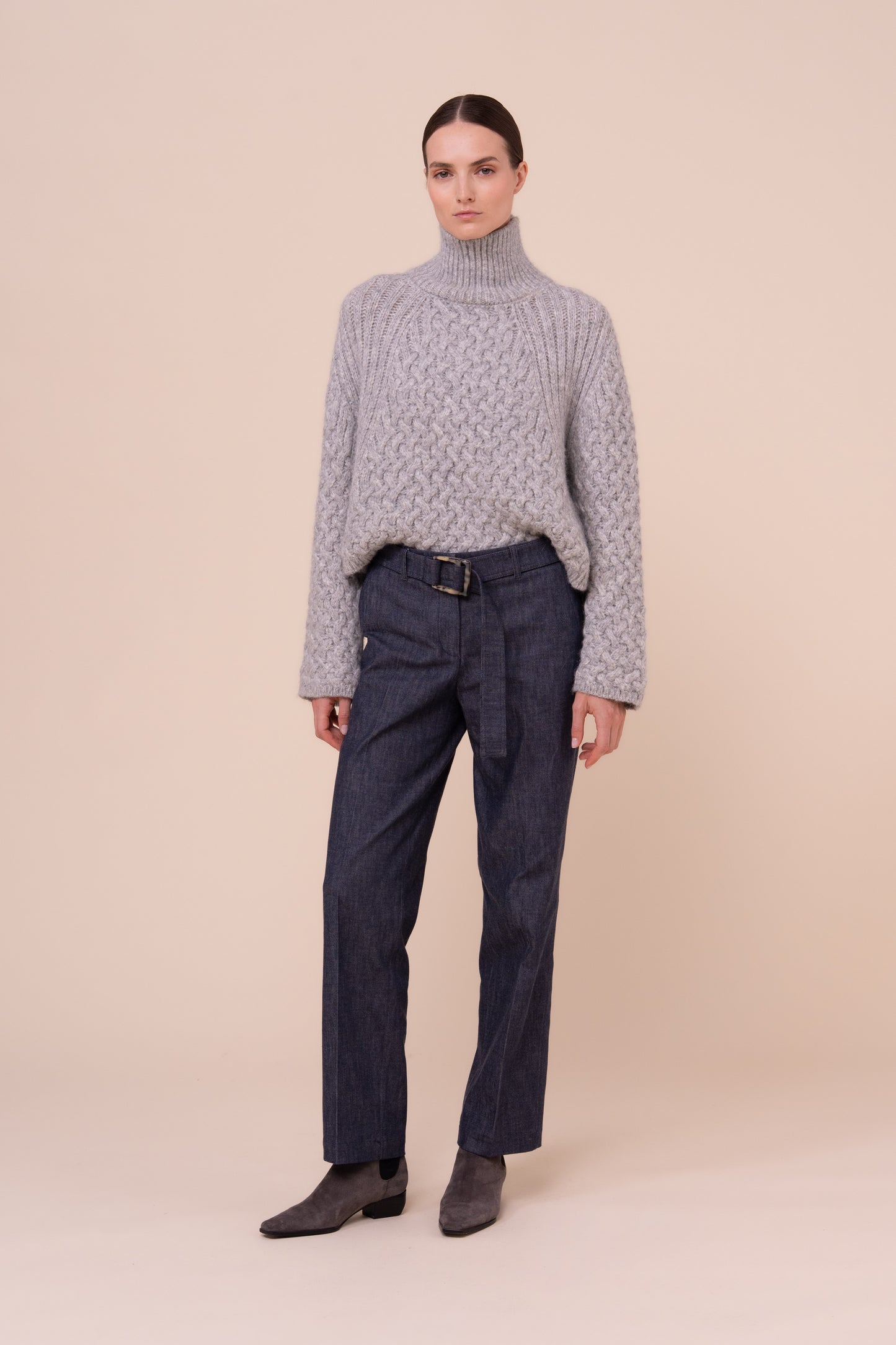 Cruz Lima Alpaca Wool Turtleneck - LIGHTGRAY