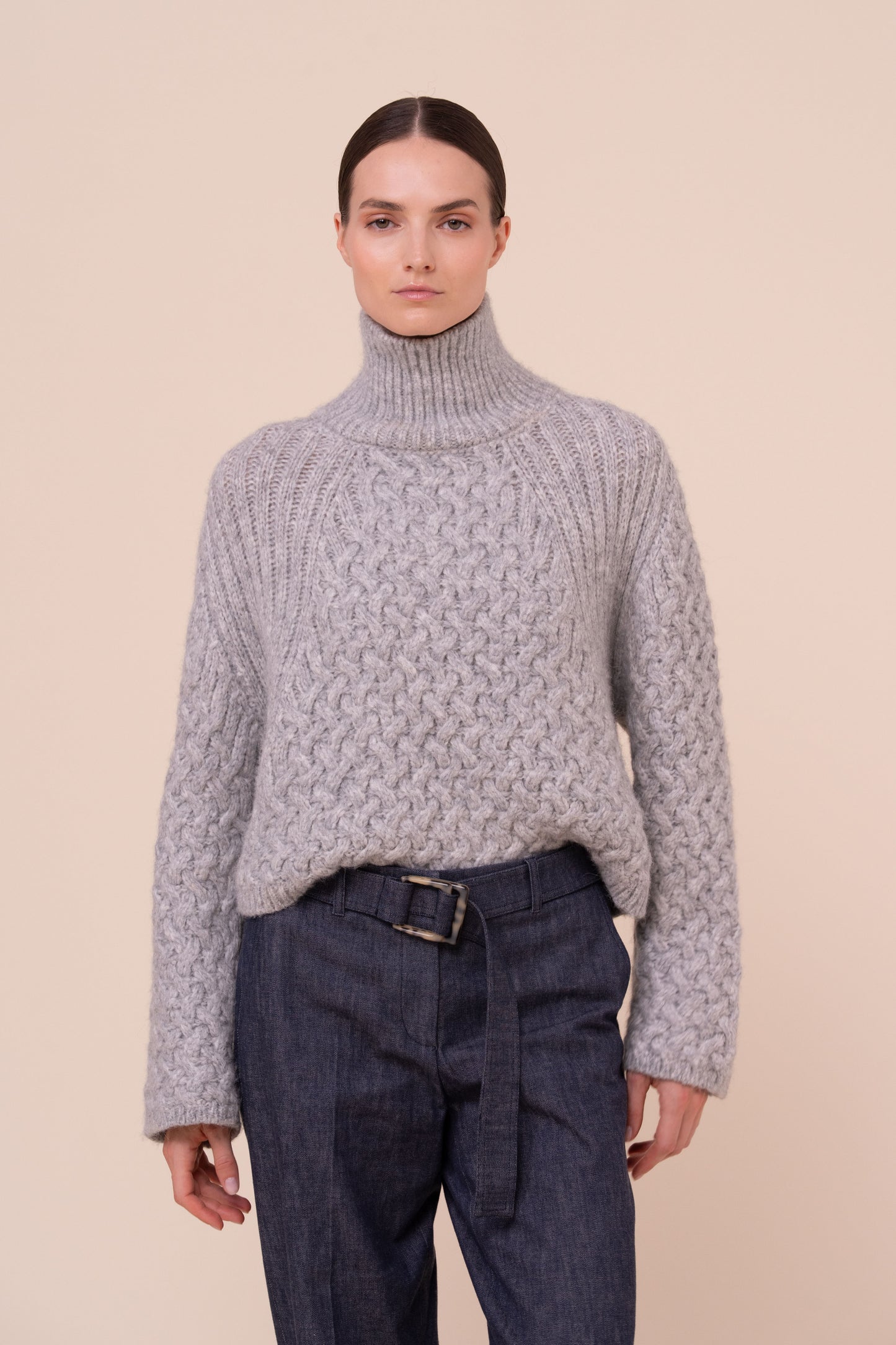 Cruz Lima Alpaca Wool Turtleneck - LIGHTGRAY