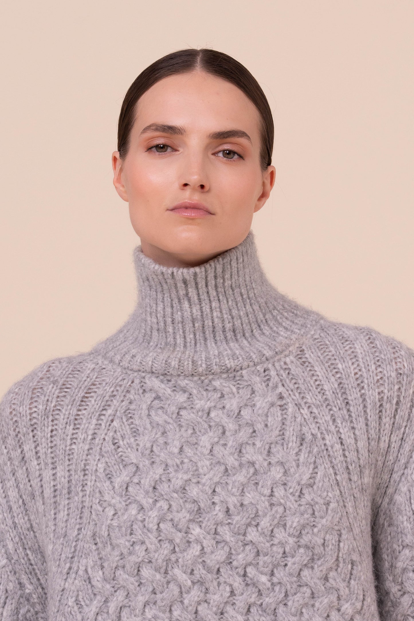 Cruz Lima Alpaca Wool Turtleneck - LIGHTGRAY